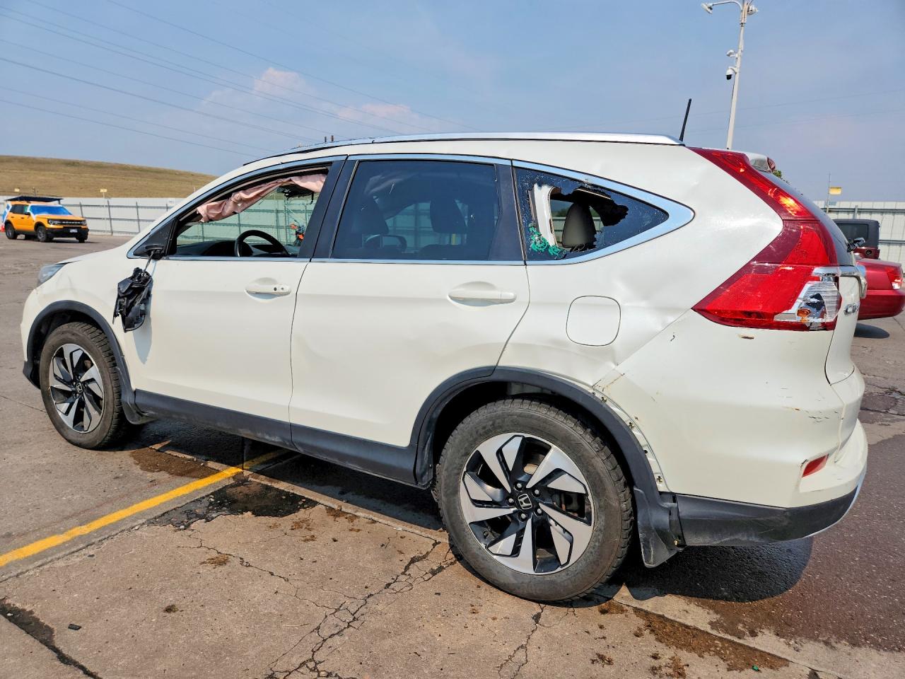 2015 Honda Cr-v Touring Белый vin: 5J6RM4H97FL123673