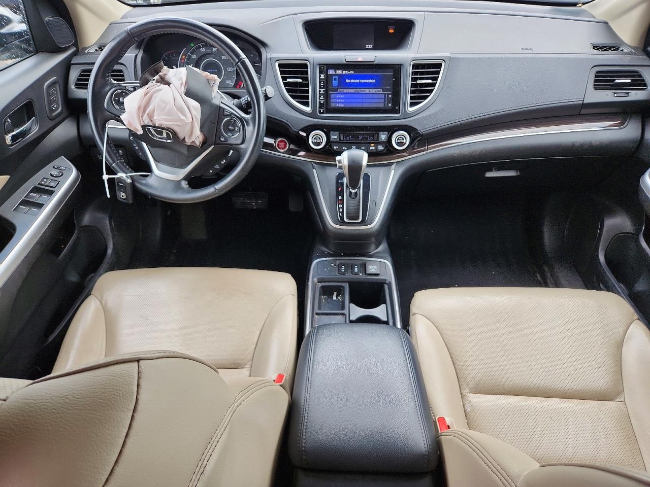2015 Honda Cr-v Touring White vin: 5J6RM4H97FL128050
