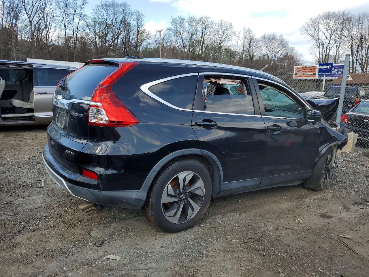 2015 Honda Cr-v Touring Black vin: 5J6RM4H97FL132275
