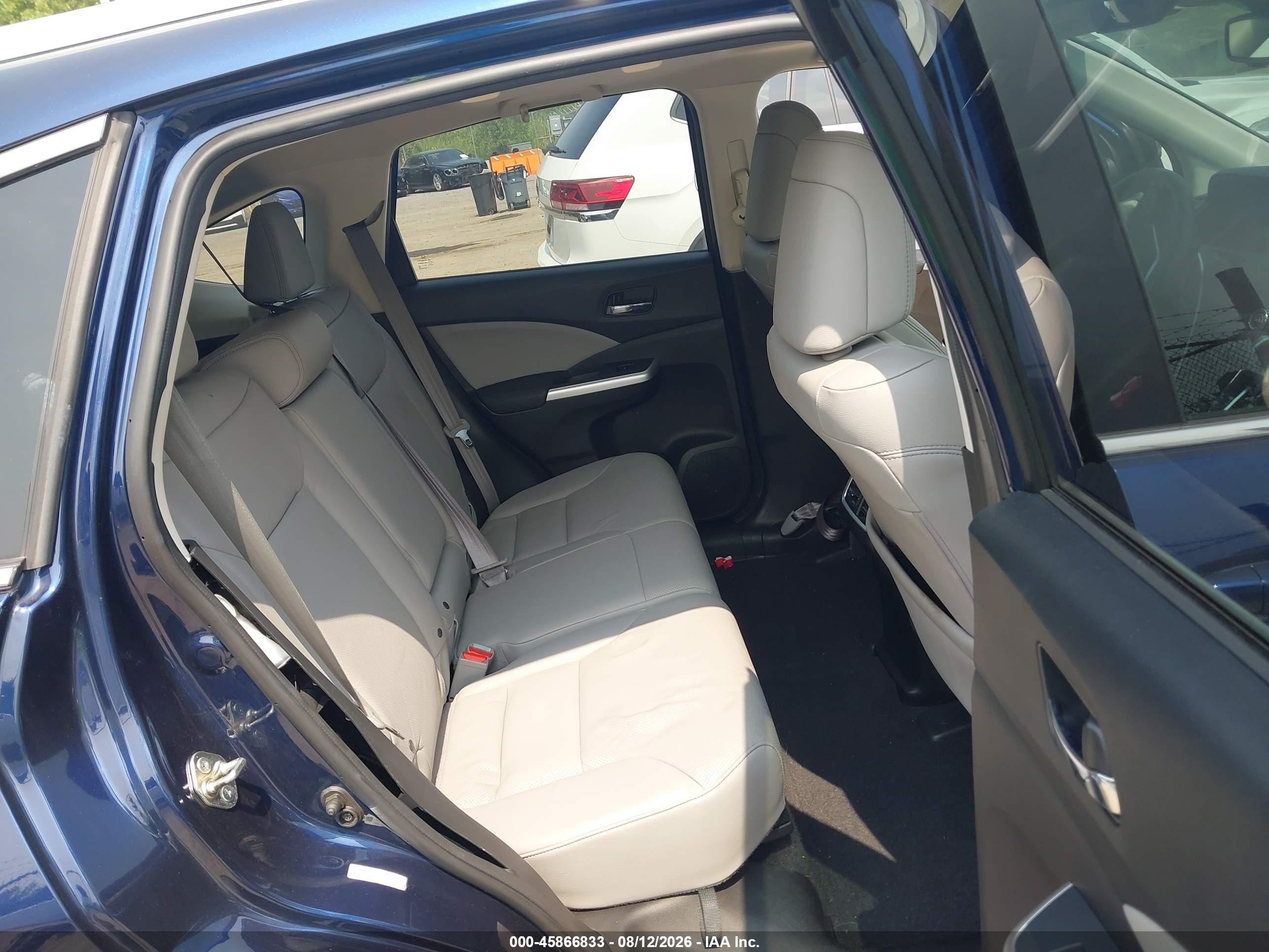 2015 Honda Cr-v Touring Blue vin: 5J6RM4H98FL026031