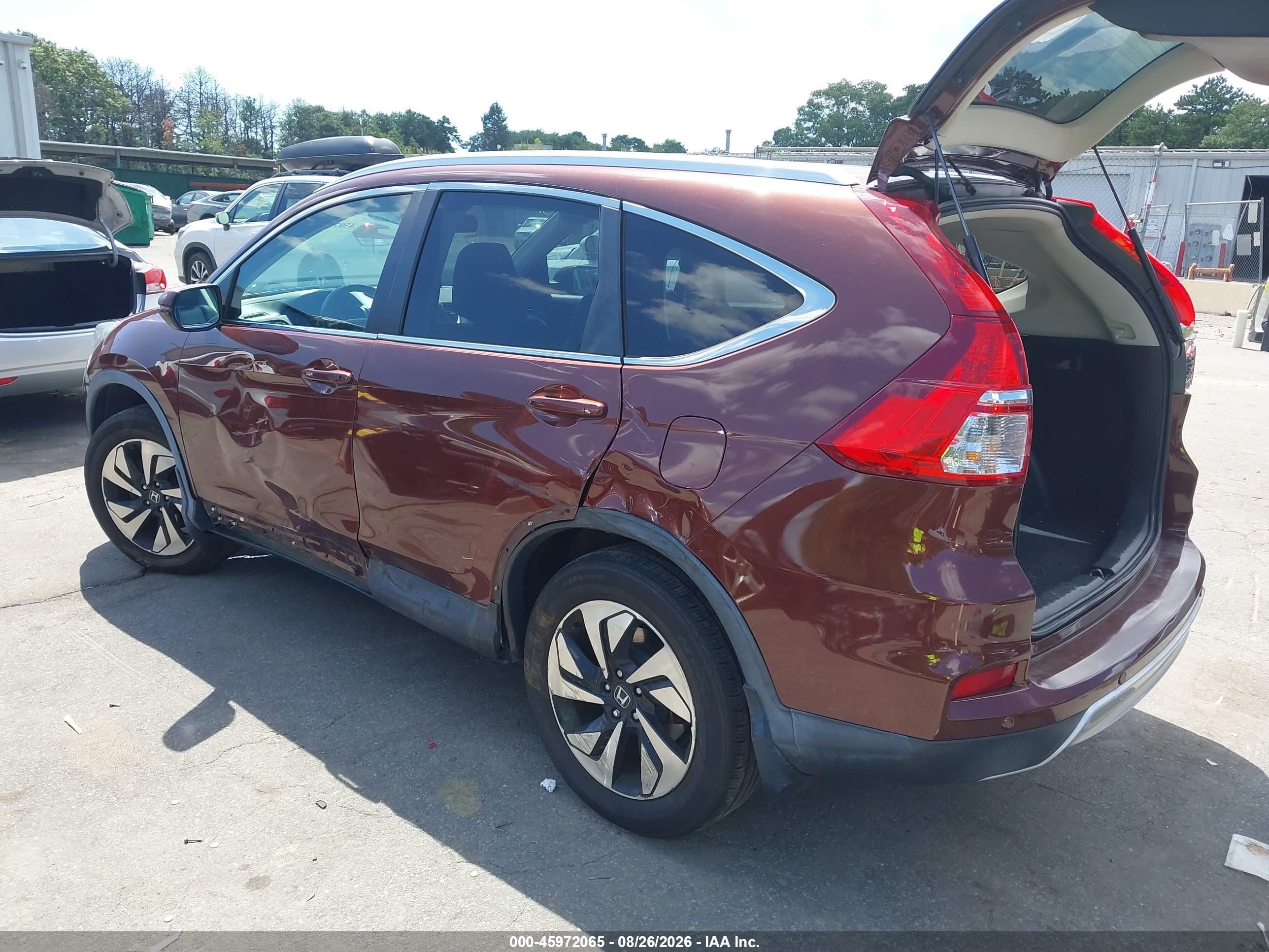 2015 Honda Cr-v Touring Orange vin: 5J6RM4H98FL033769