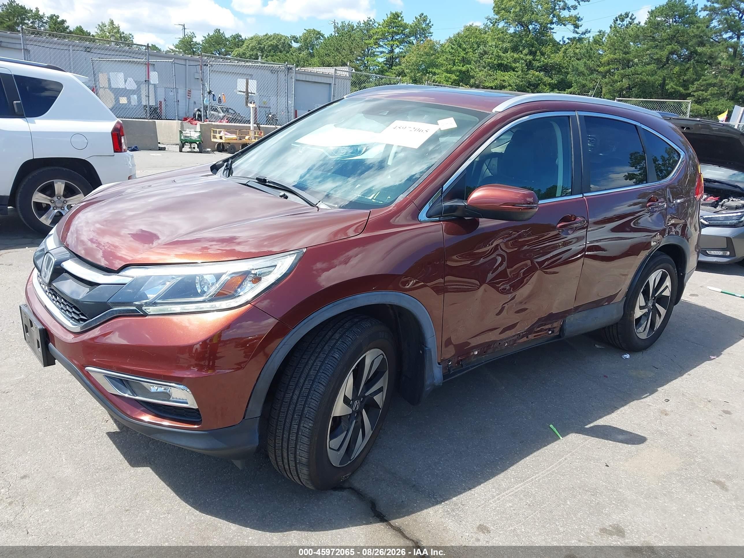 2015 Honda Cr-v Touring Orange vin: 5J6RM4H98FL033769