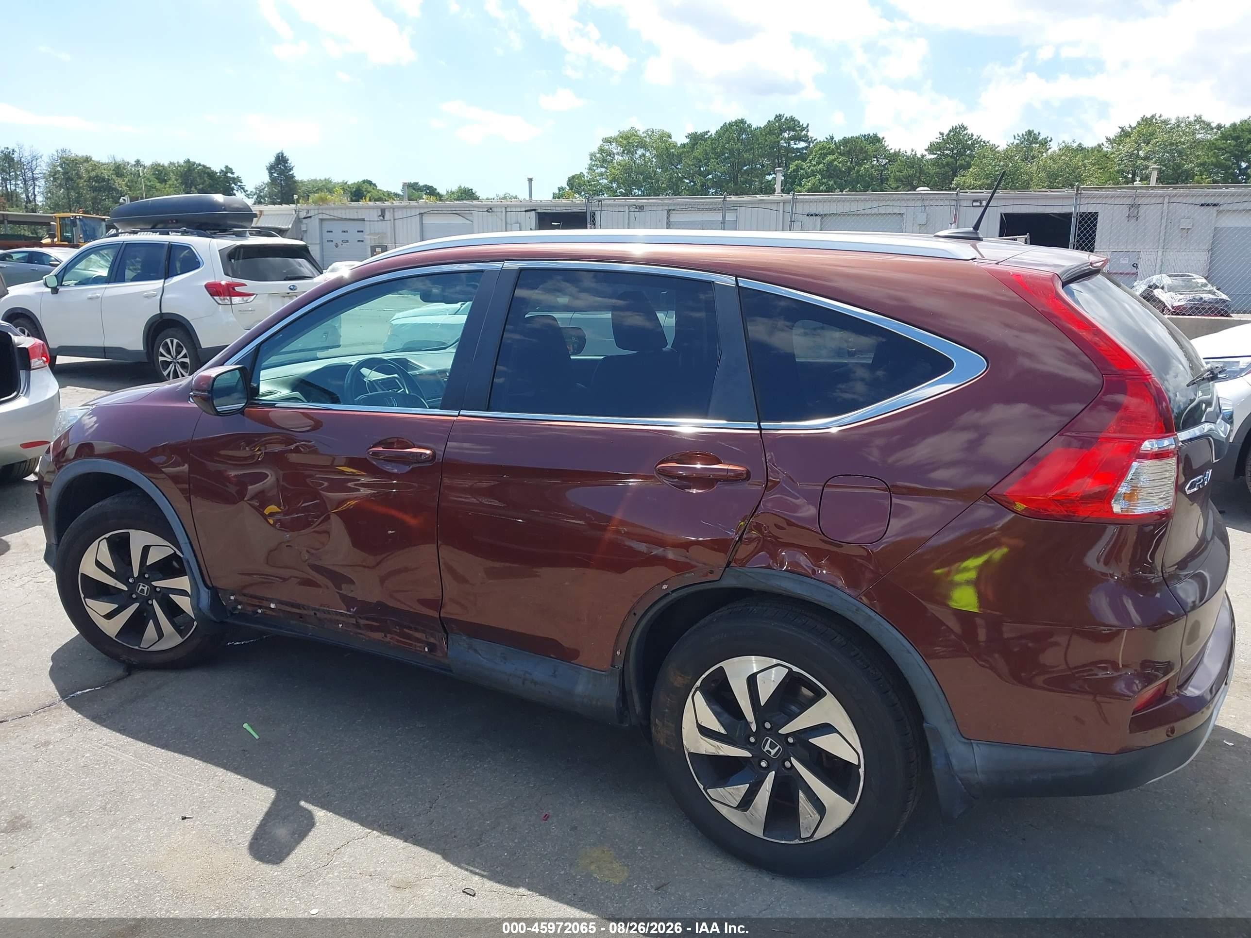 2015 Honda Cr-v Touring Orange vin: 5J6RM4H98FL033769
