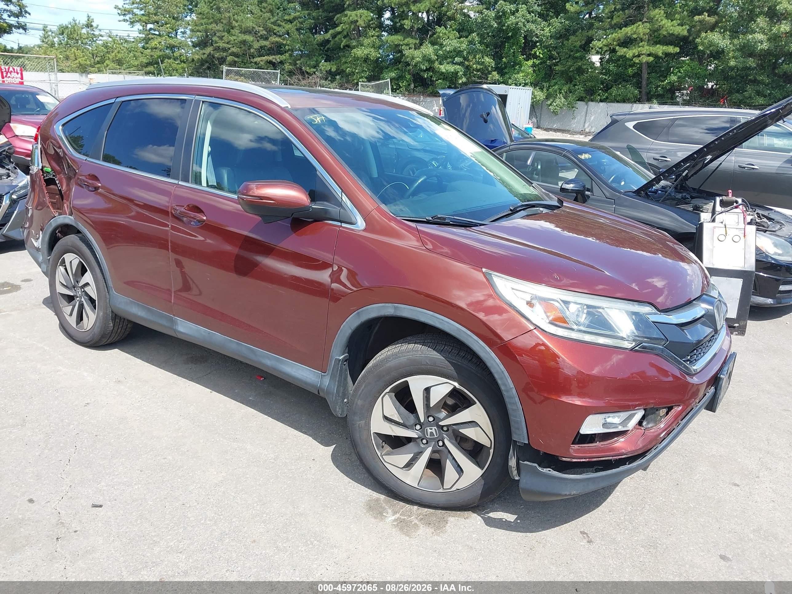 2015 Honda Cr-v Touring Orange vin: 5J6RM4H98FL033769