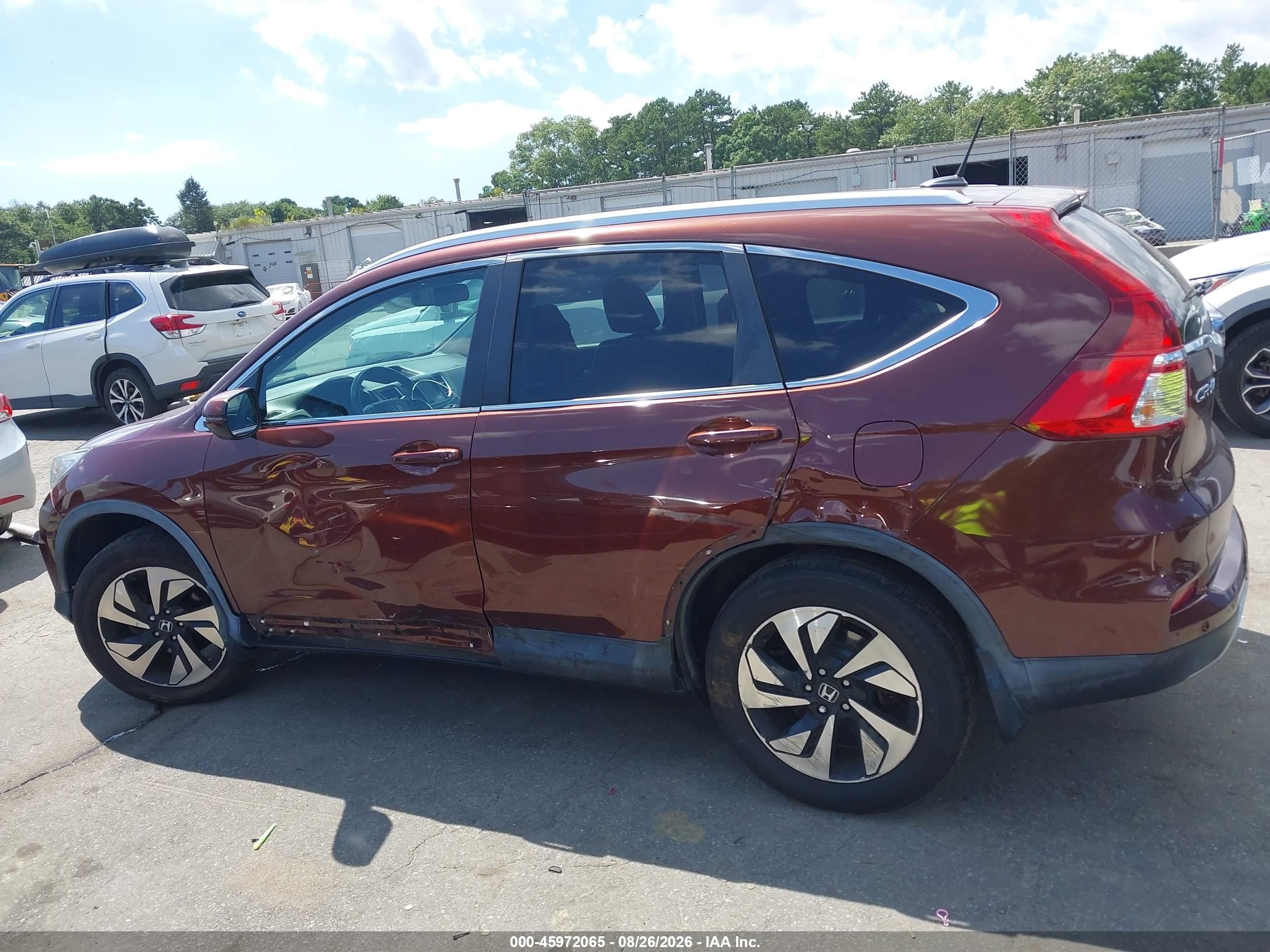 2015 Honda Cr-v Touring Orange vin: 5J6RM4H98FL033769