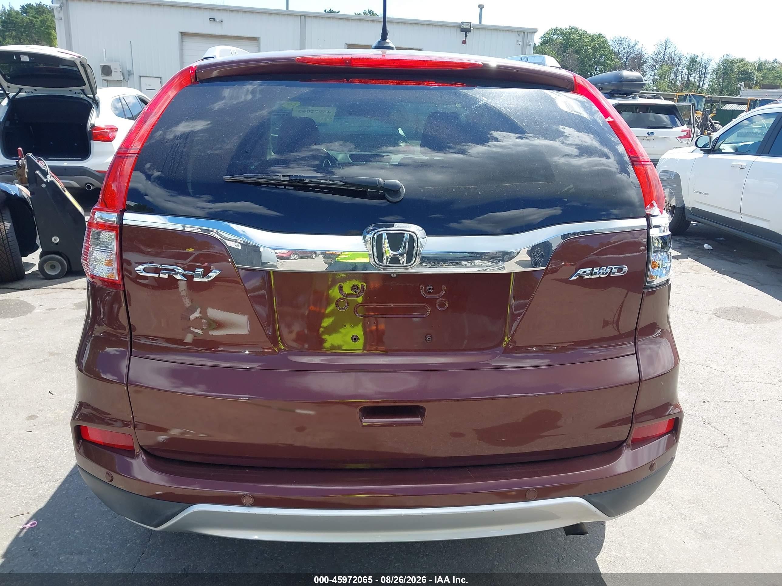 2015 Honda Cr-v Touring Orange vin: 5J6RM4H98FL033769