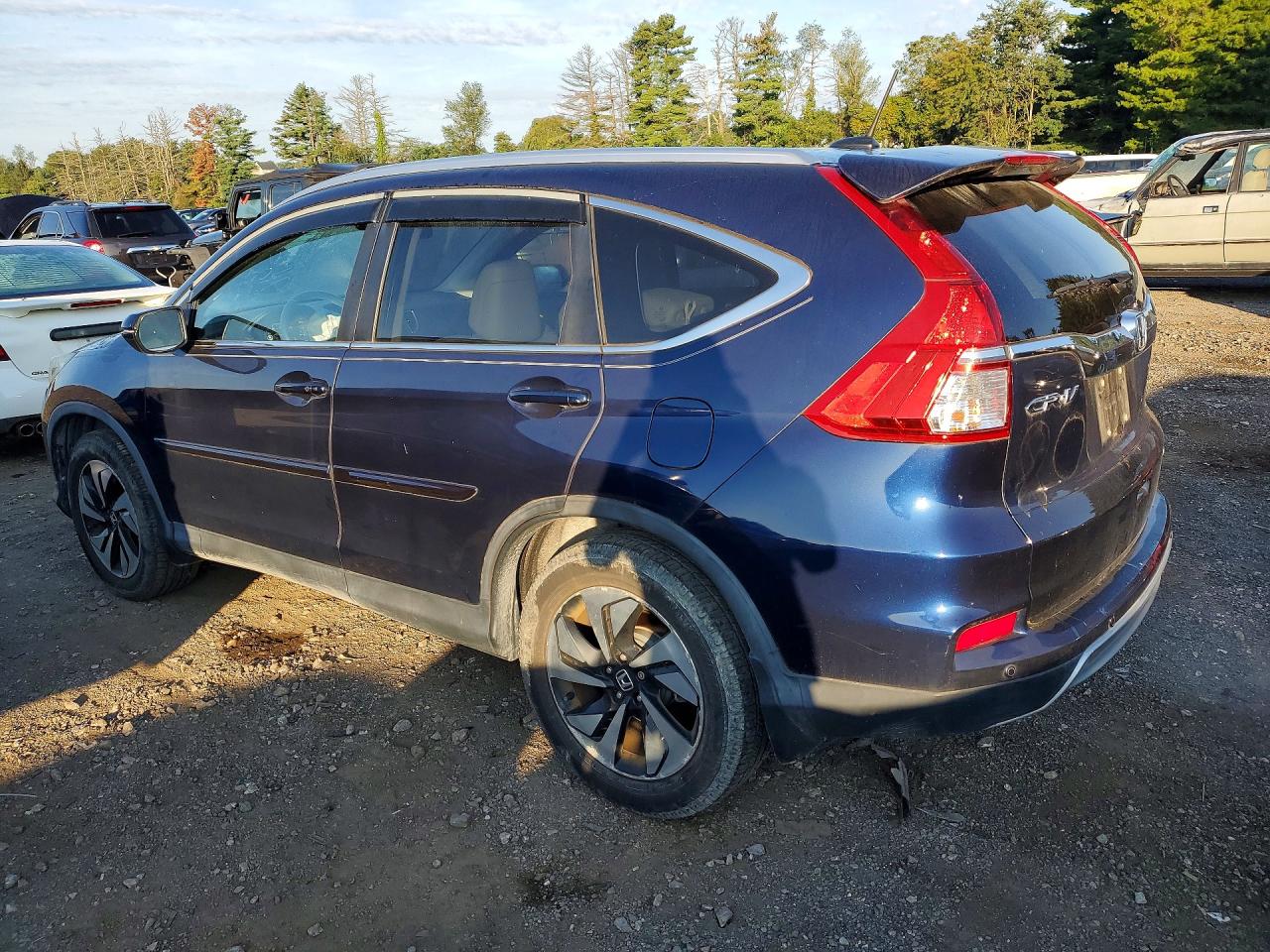 2015 Honda Cr-v Touring Blue vin: 5J6RM4H98FL035974