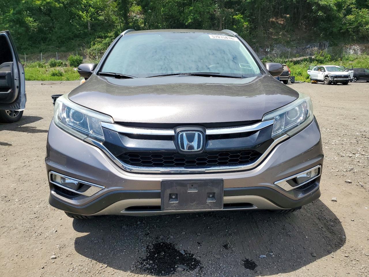 2015 Honda Cr-v Touring Gray vin: 5J6RM4H98FL041905