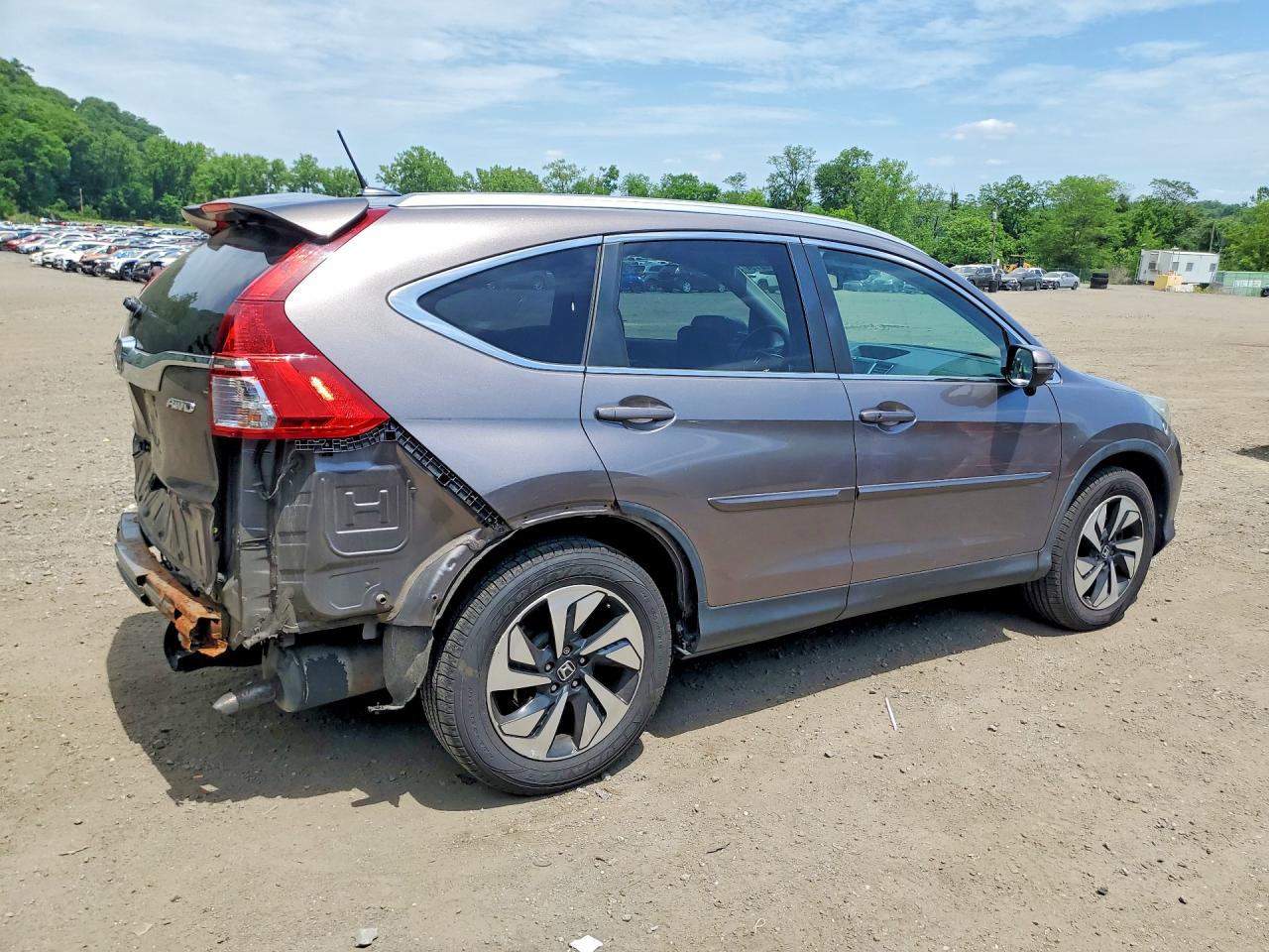 2015 Honda Cr-v Touring Gray vin: 5J6RM4H98FL041905