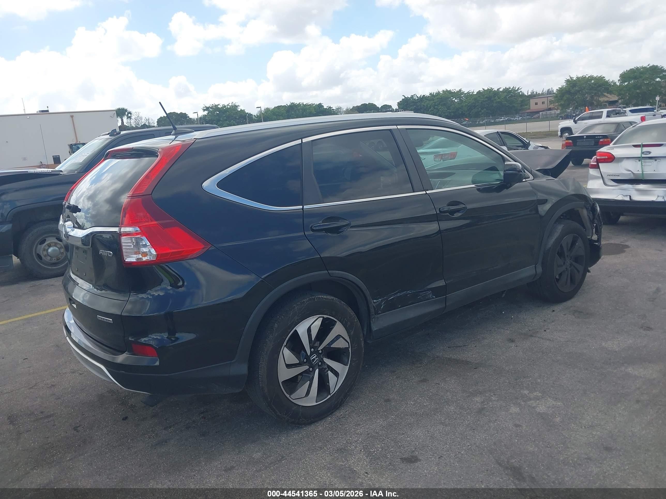 2015 Honda Cr-v Touring Black vin: 5J6RM4H98FL079022