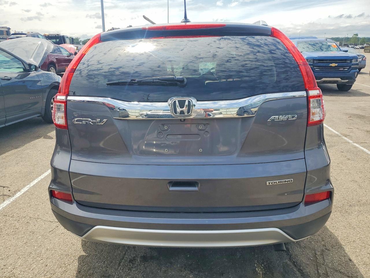 2015 Honda Cr-v Touring Gray vin: 5J6RM4H98FL086391