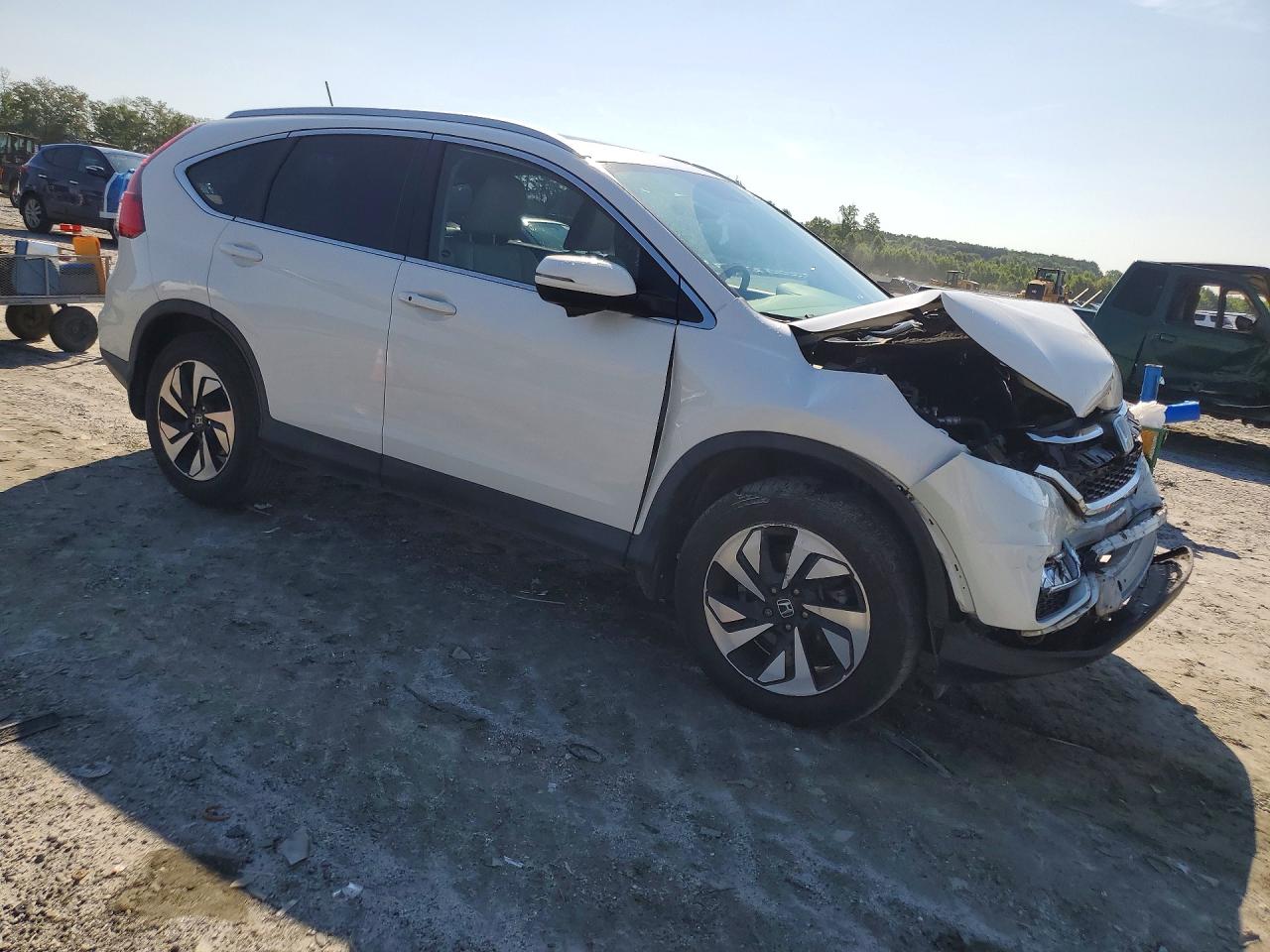 2016 Honda Cr-v Touring White vin: 5J6RM4H98GL118774