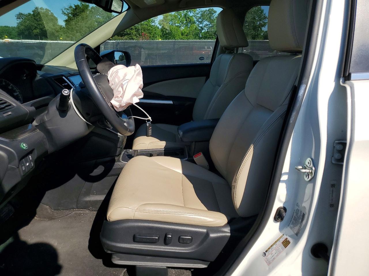 2016 Honda Cr-v Touring White vin: 5J6RM4H98GL118774