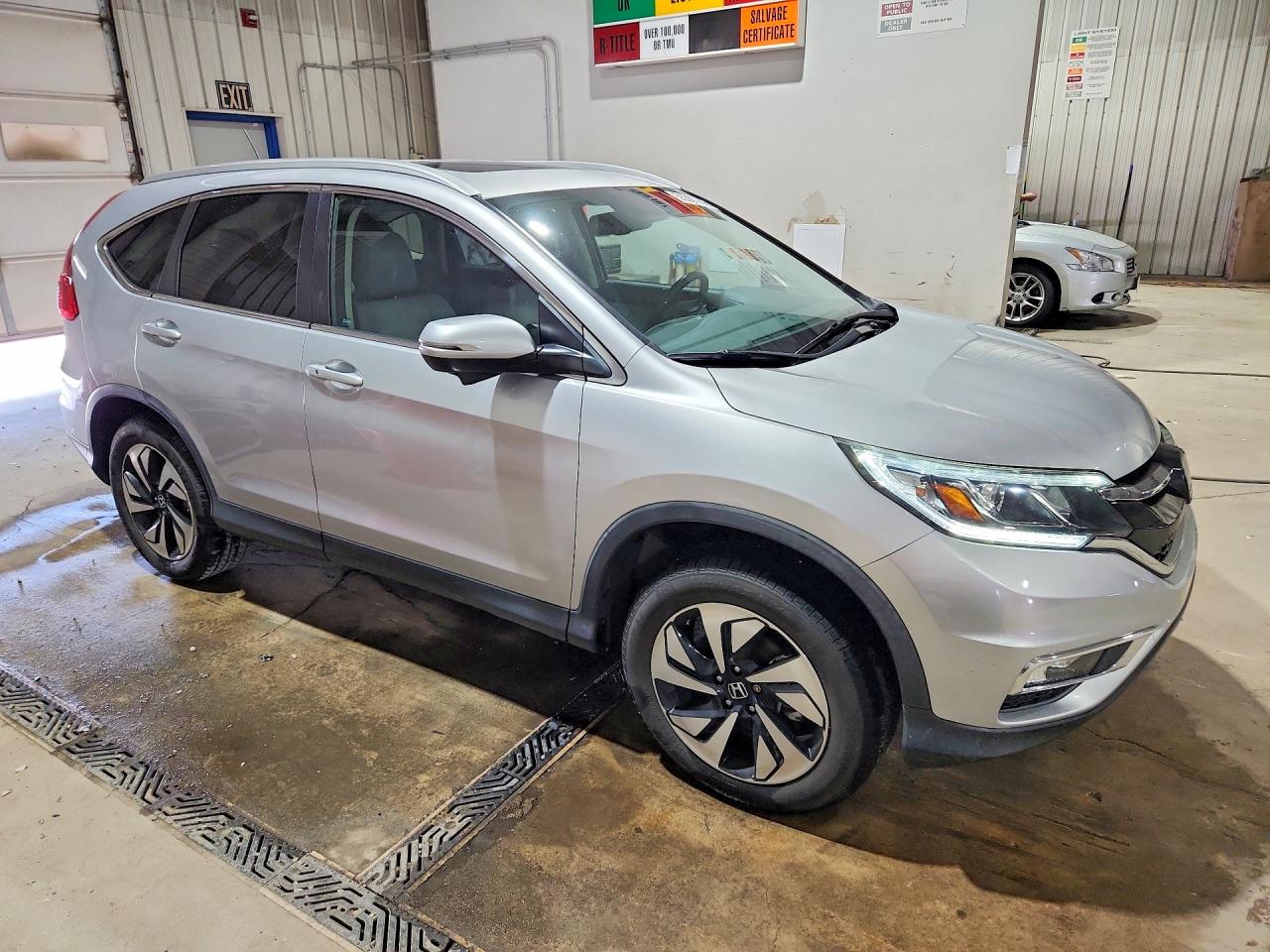 2015 Honda Cr-v Touring Silver vin: 5J6RM4H99FL076226