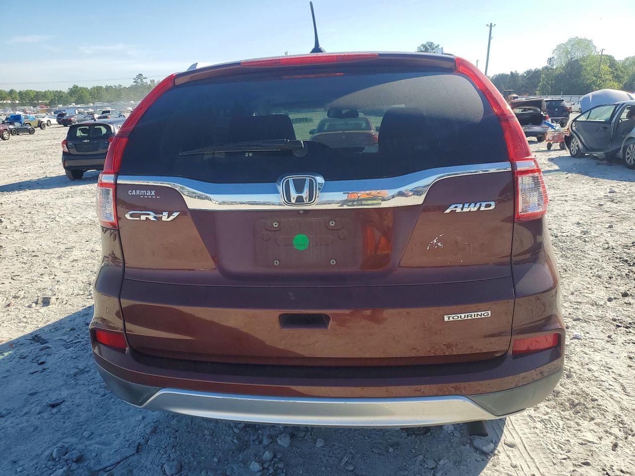 2015 Honda Cr-v Touring Maroon vin: 5J6RM4H99FL106566