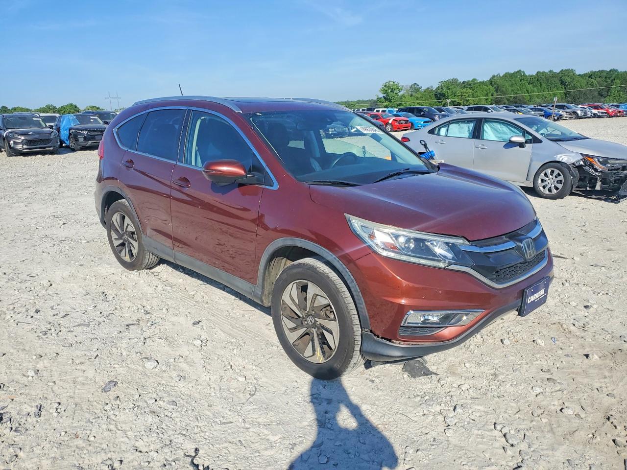 2015 Honda Cr-v Touring Maroon vin: 5J6RM4H99FL106566
