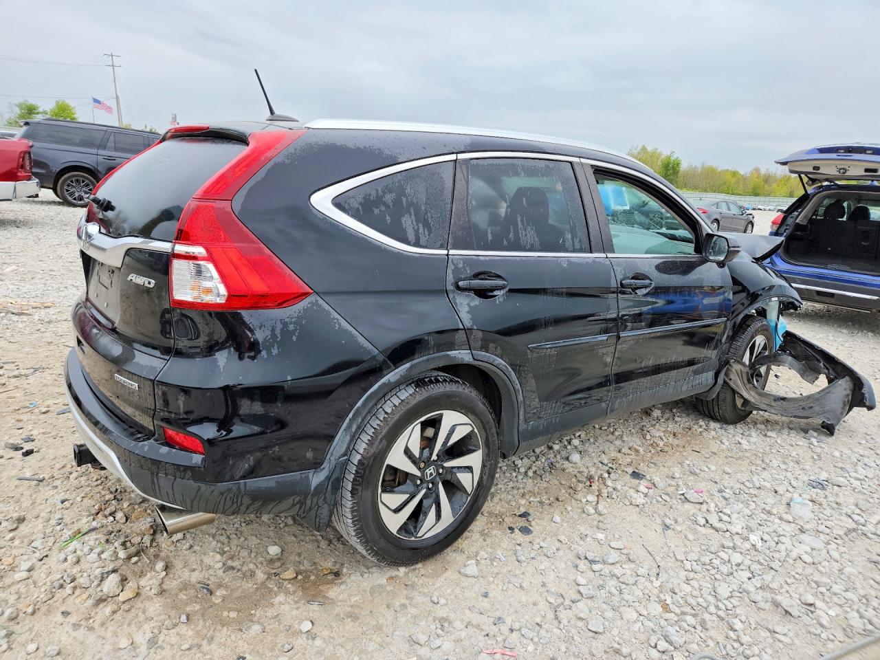 2015 Honda Cr-v Touring Black vin: 5J6RM4H99FL127255