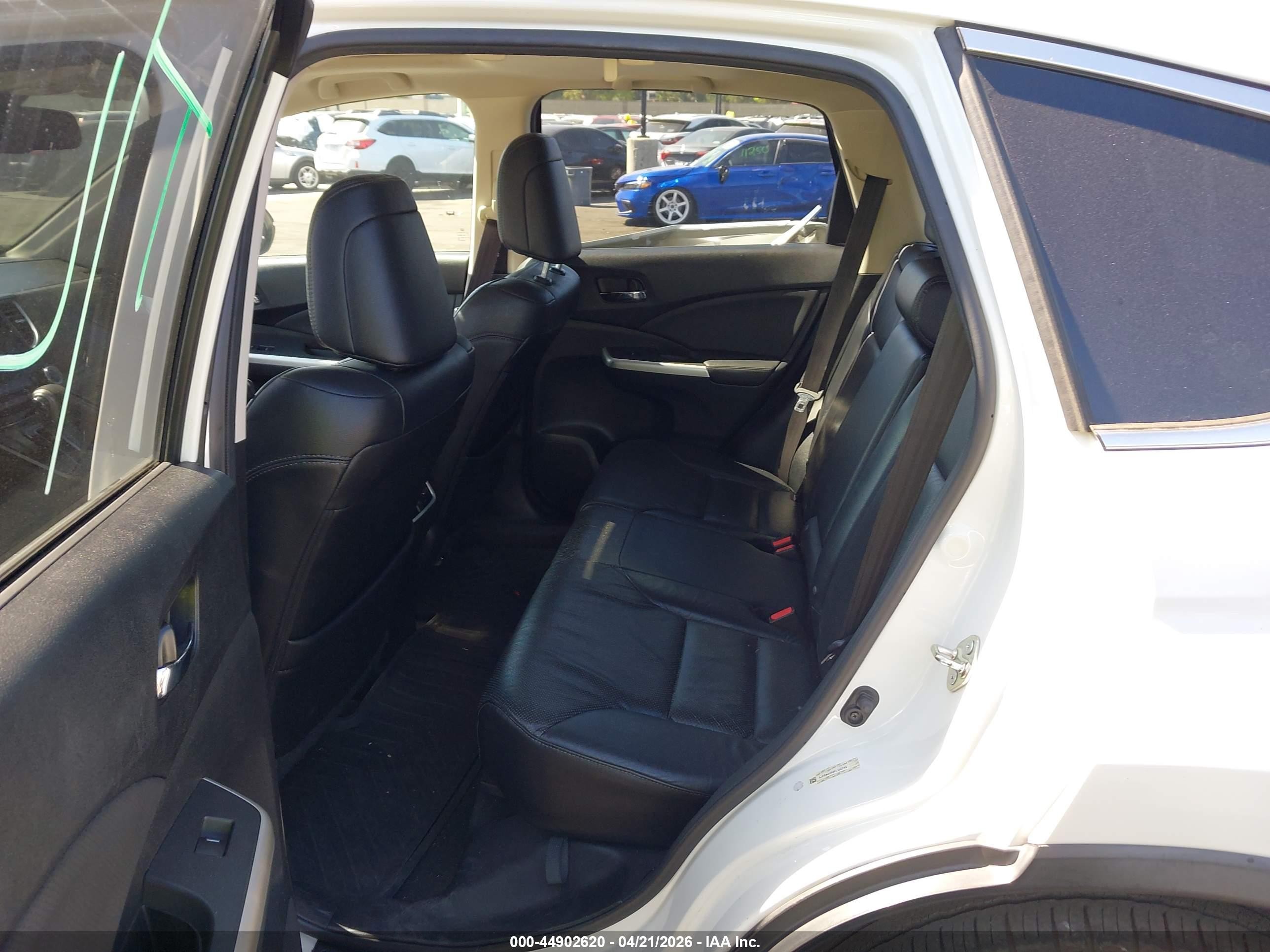 2015 Honda Cr-v Touring White vin: 5J6RM4H99FL130799