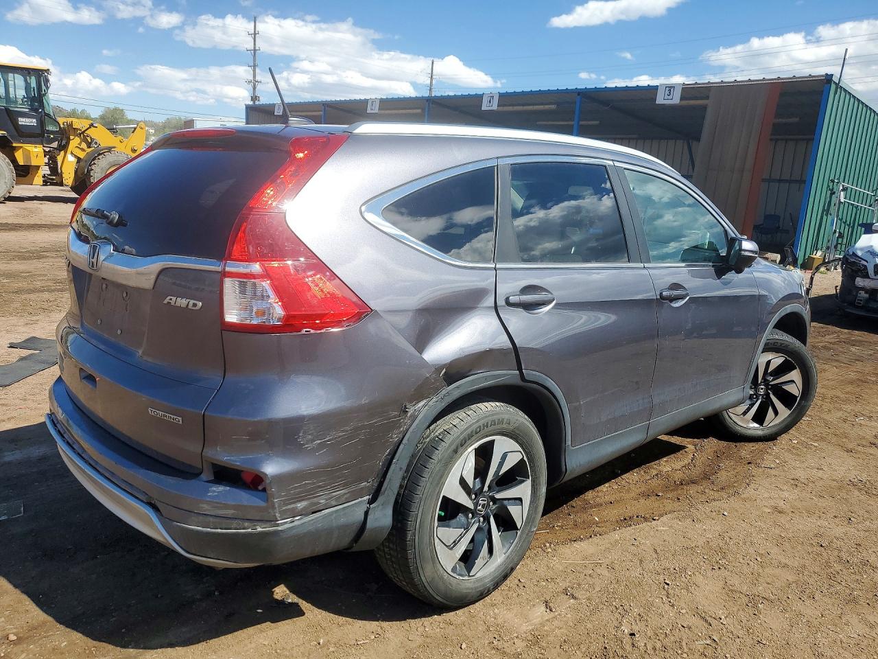 2015 Honda Cr-v Touring Charcoal vin: 5J6RM4H9XFL046815