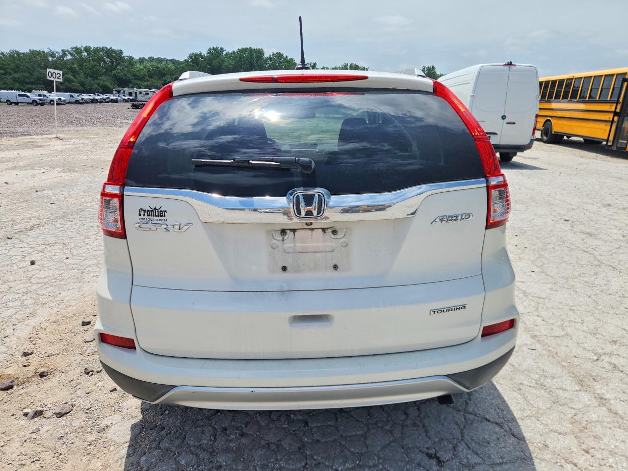 2015 Honda Cr-v Touring White vin: 5J6RM4H9XFL056308