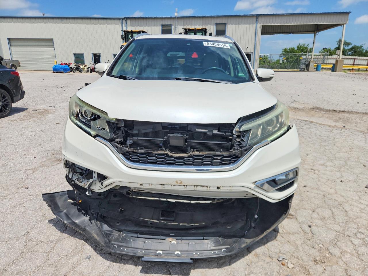 2015 Honda Cr-v Touring White vin: 5J6RM4H9XFL056308
