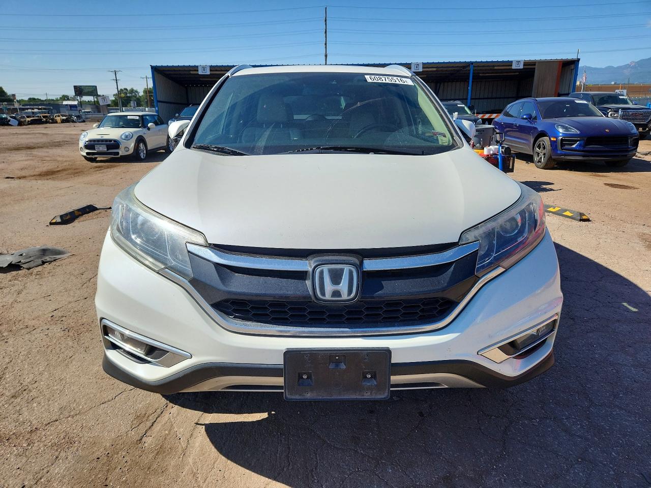 2015 Honda Cr-v Touring White vin: 5J6RM4H9XFL070029