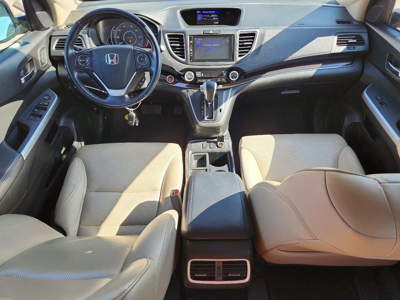 2015 Honda Cr-v Touring White vin: 5J6RM4H9XFL070029