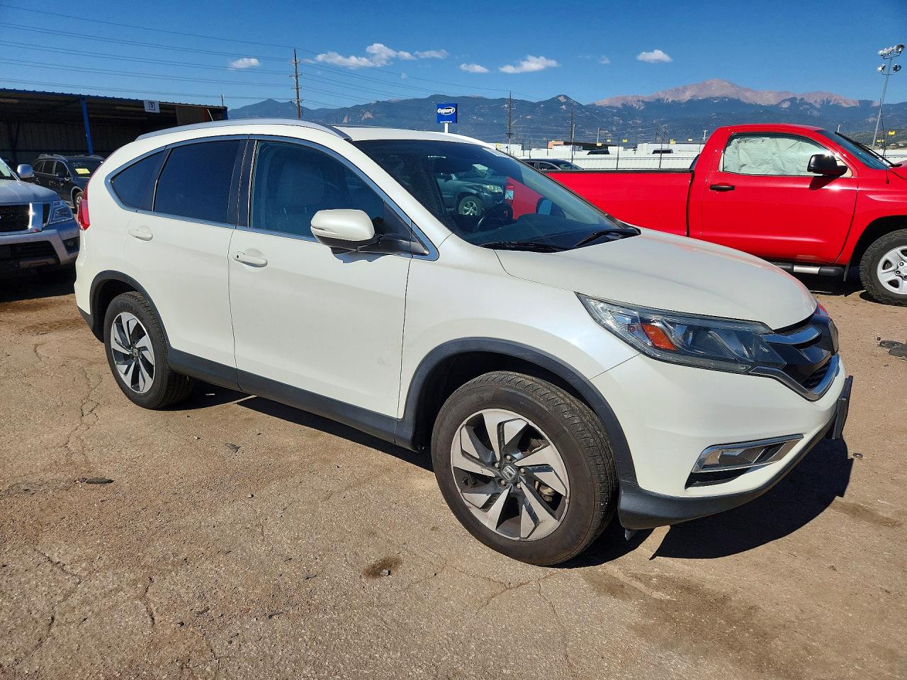 2015 Honda Cr-v Touring White vin: 5J6RM4H9XFL070029