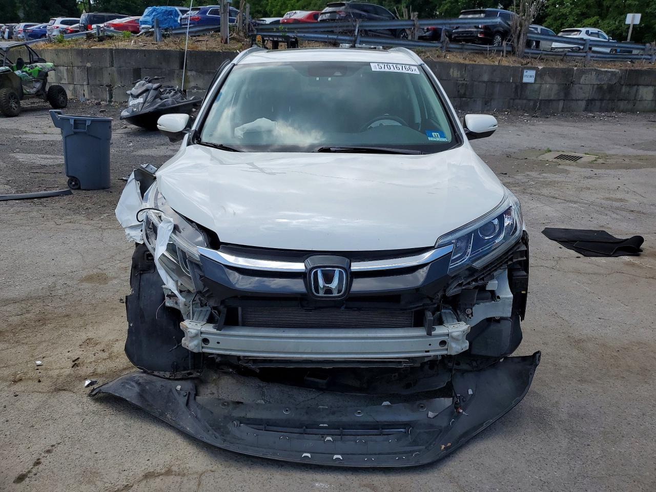2015 Honda Cr-v Touring White vin: 5J6RM4H9XFL102400