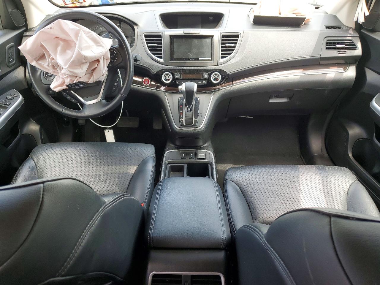 2015 Honda Cr-v Touring White vin: 5J6RM4H9XFL102400