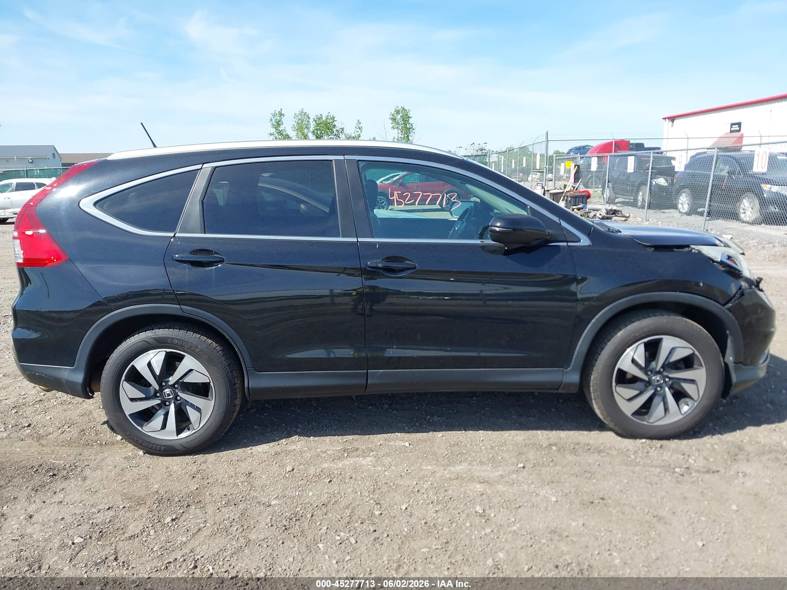 2015 Honda Cr-v Touring Black vin: 5J6RM4H9XFL113719