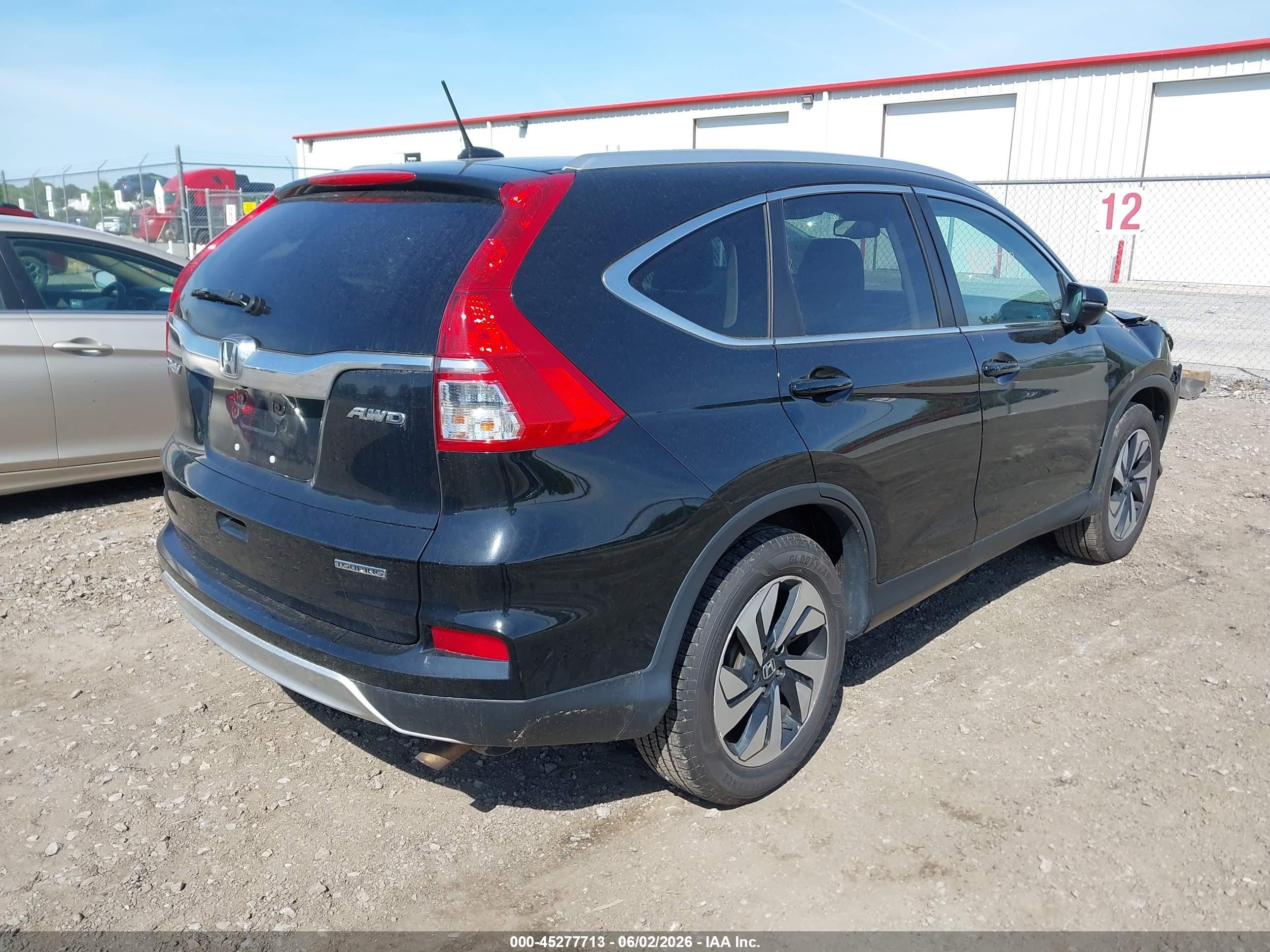 2015 Honda Cr-v Touring Black vin: 5J6RM4H9XFL113719