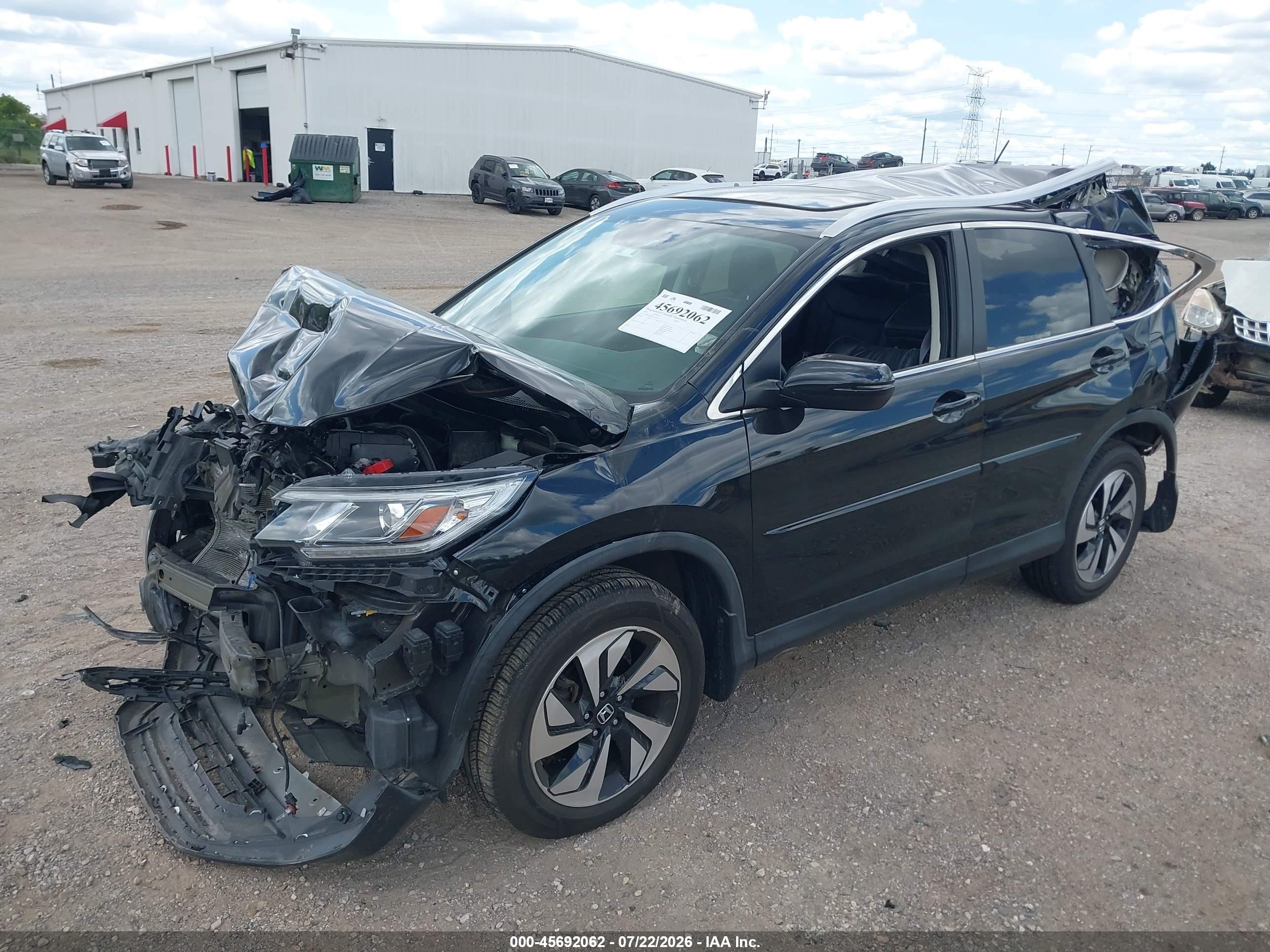 2015 Honda Cr-v Touring Черный vin: 5J6RM4H9XFL120959