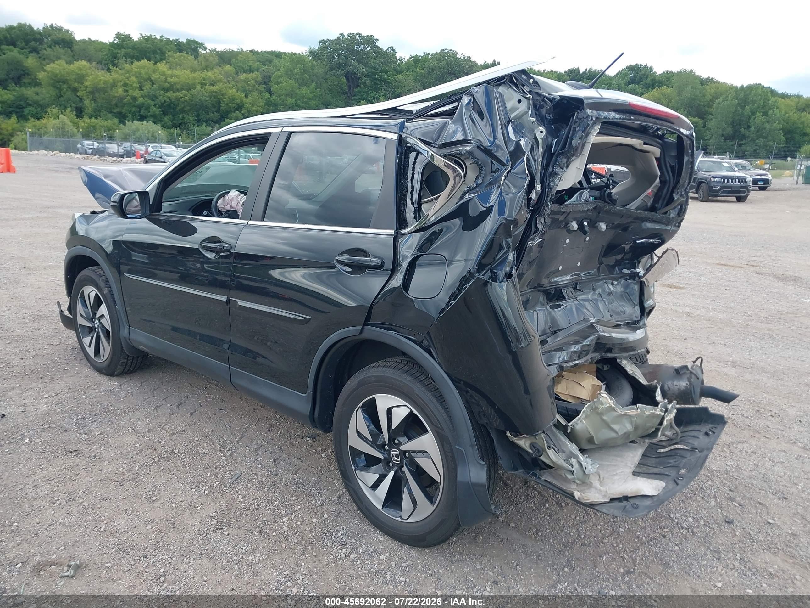 2015 Honda Cr-v Touring Черный vin: 5J6RM4H9XFL120959