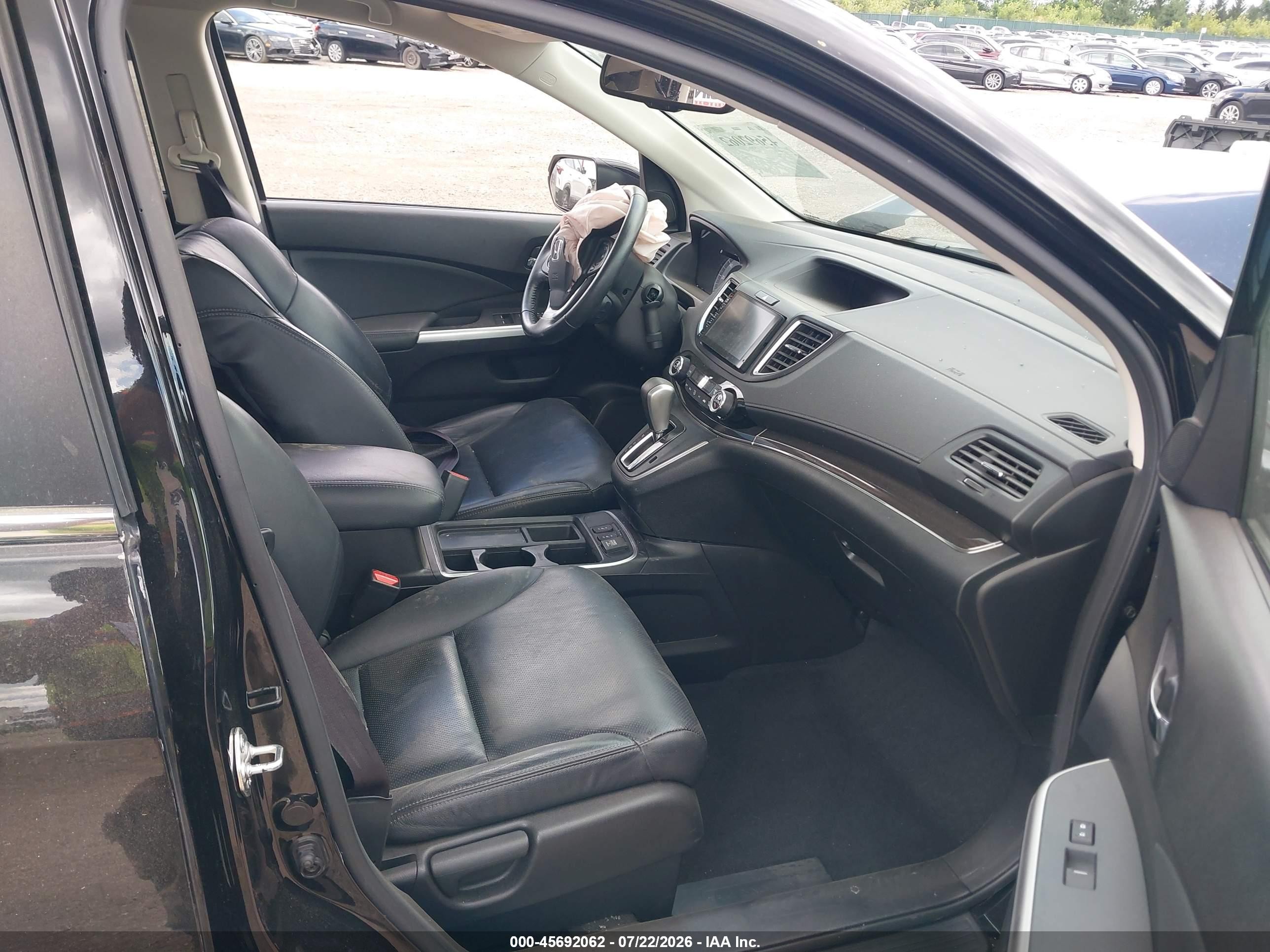 2015 Honda Cr-v Touring Черный vin: 5J6RM4H9XFL120959