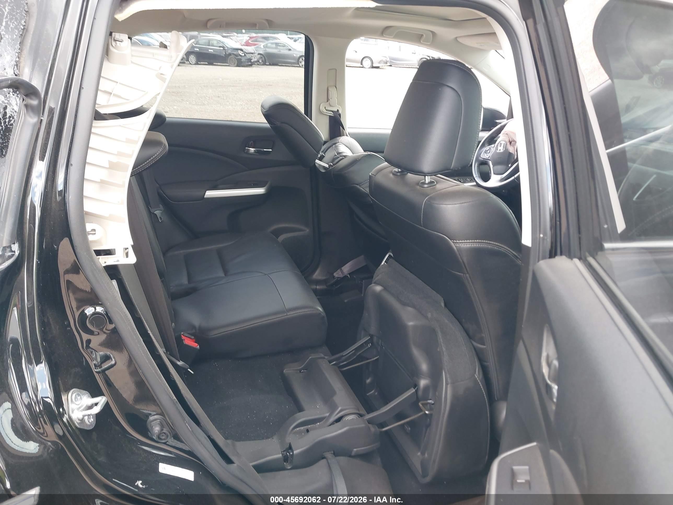 2015 Honda Cr-v Touring Черный vin: 5J6RM4H9XFL120959