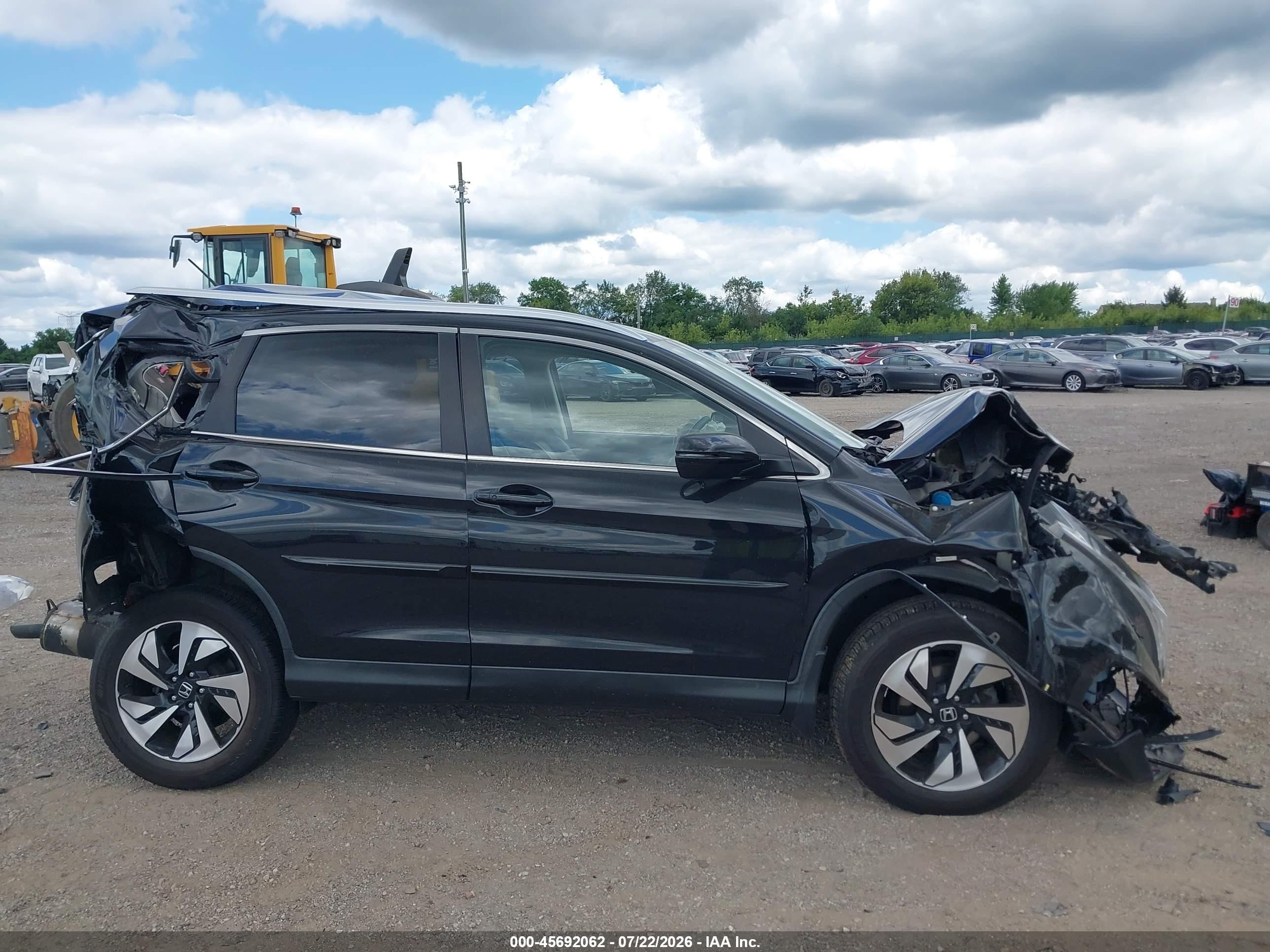 2015 Honda Cr-v Touring Черный vin: 5J6RM4H9XFL120959