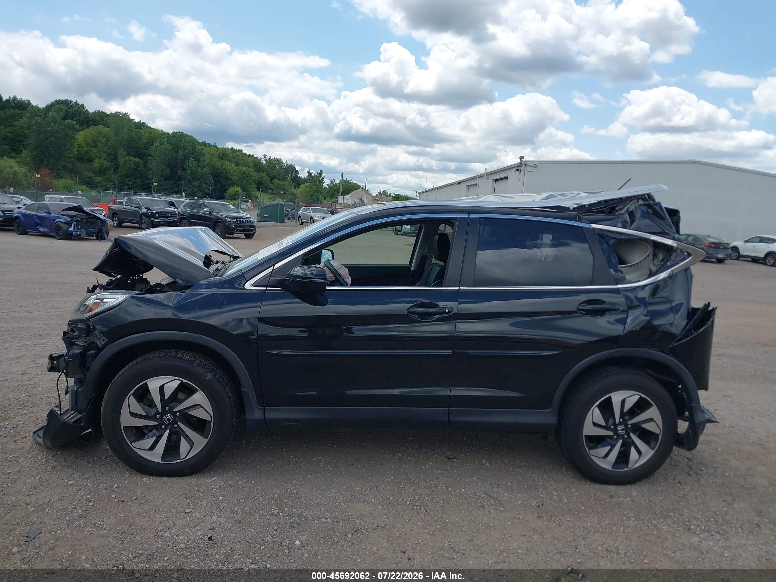 2015 Honda Cr-v Touring Черный vin: 5J6RM4H9XFL120959