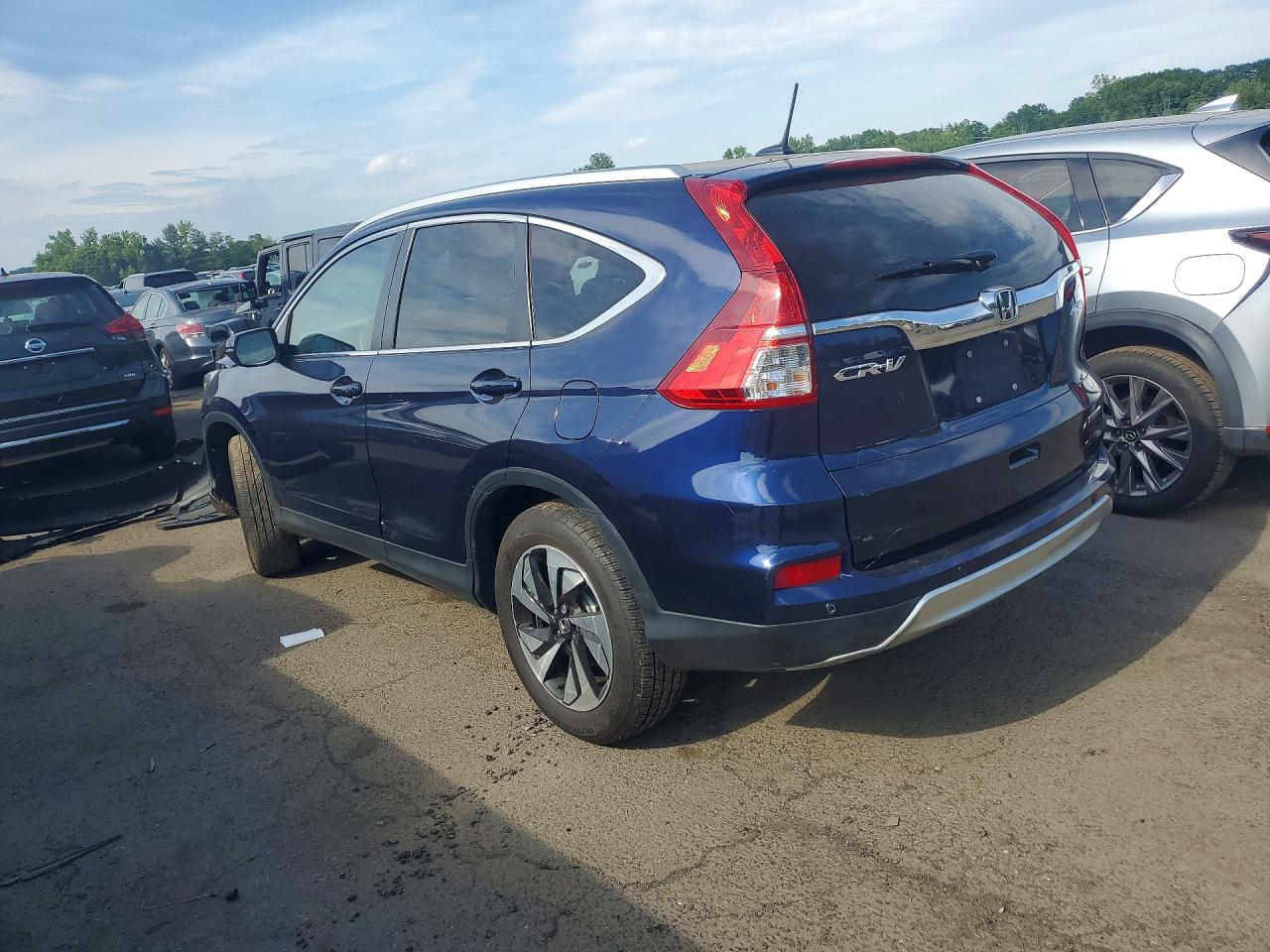 2016 Honda Cr-v Touring Blue vin: 5J6RM4H9XGL016862
