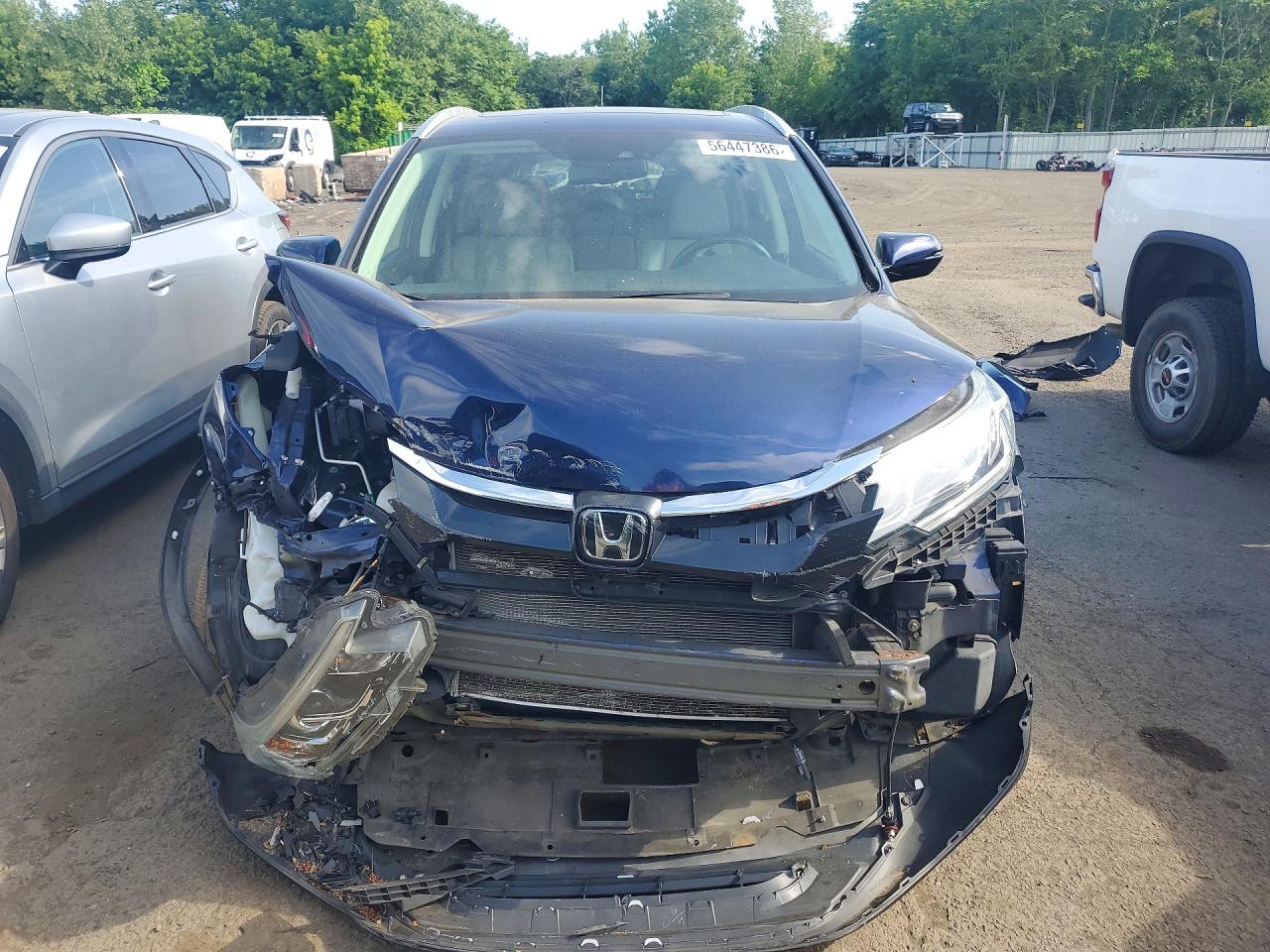 2016 Honda Cr-v Touring Blue vin: 5J6RM4H9XGL016862