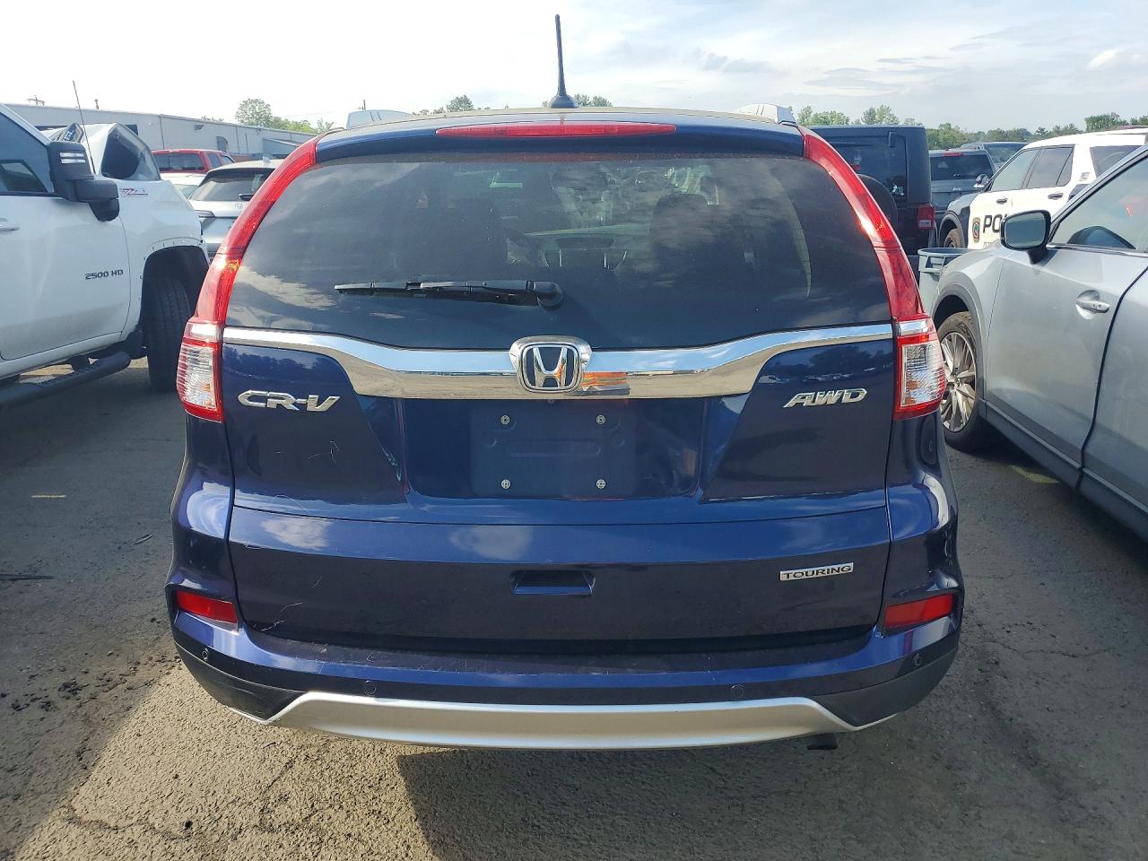 2016 Honda Cr-v Touring Blue vin: 5J6RM4H9XGL016862