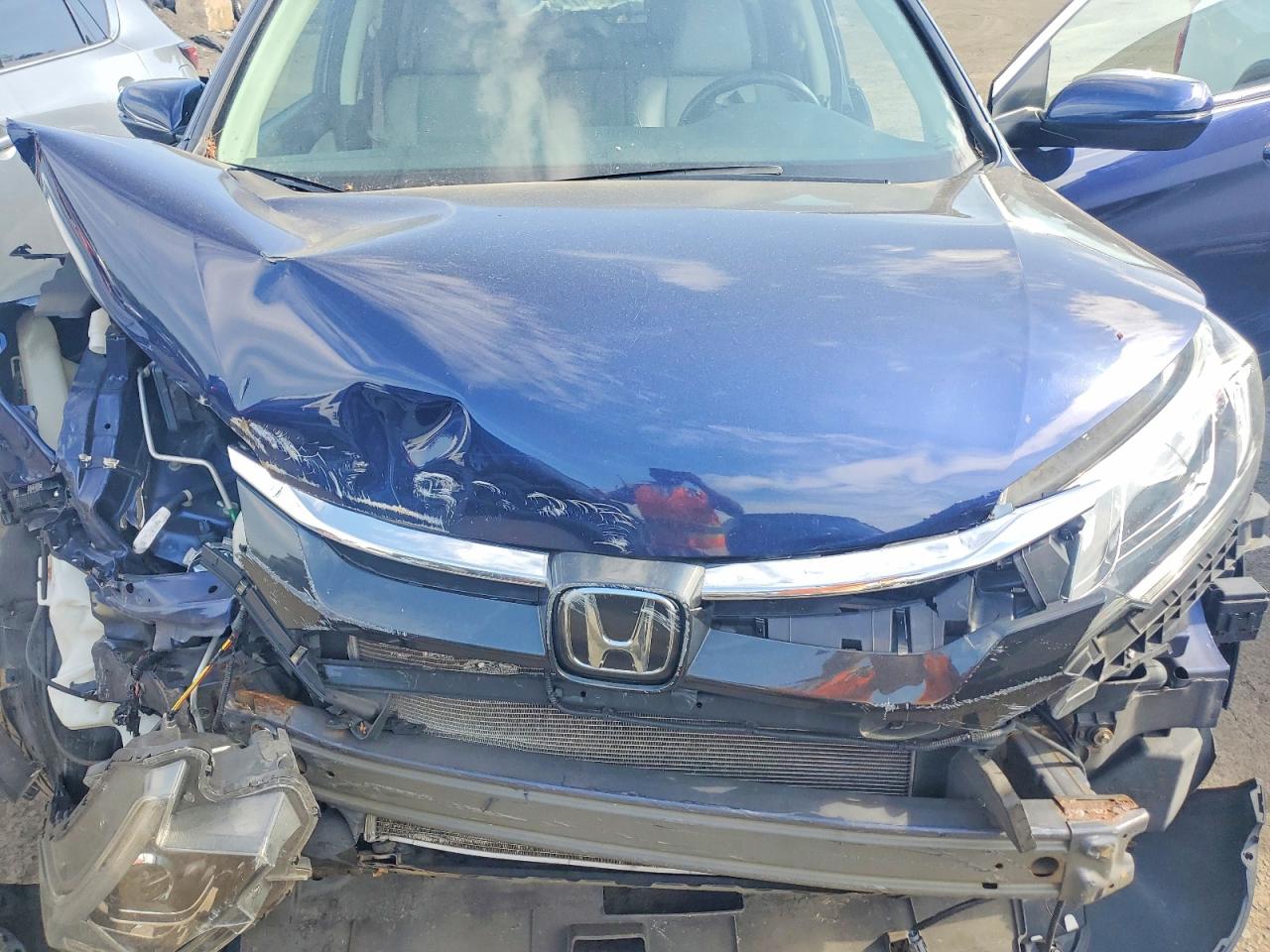 2016 Honda Cr-v Touring Blue vin: 5J6RM4H9XGL016862