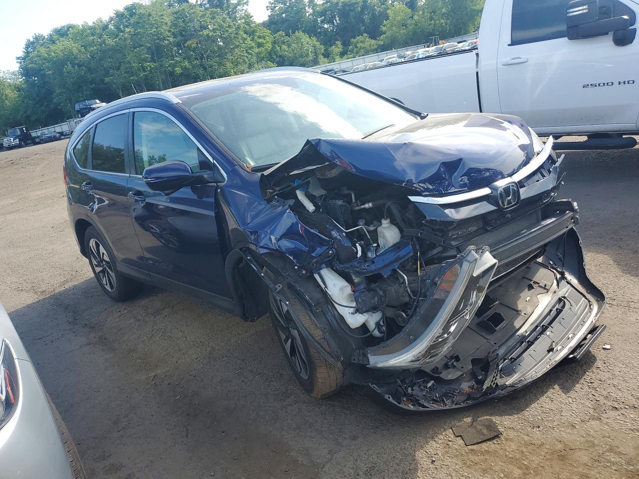 2016 Honda Cr-v Touring Blue vin: 5J6RM4H9XGL016862