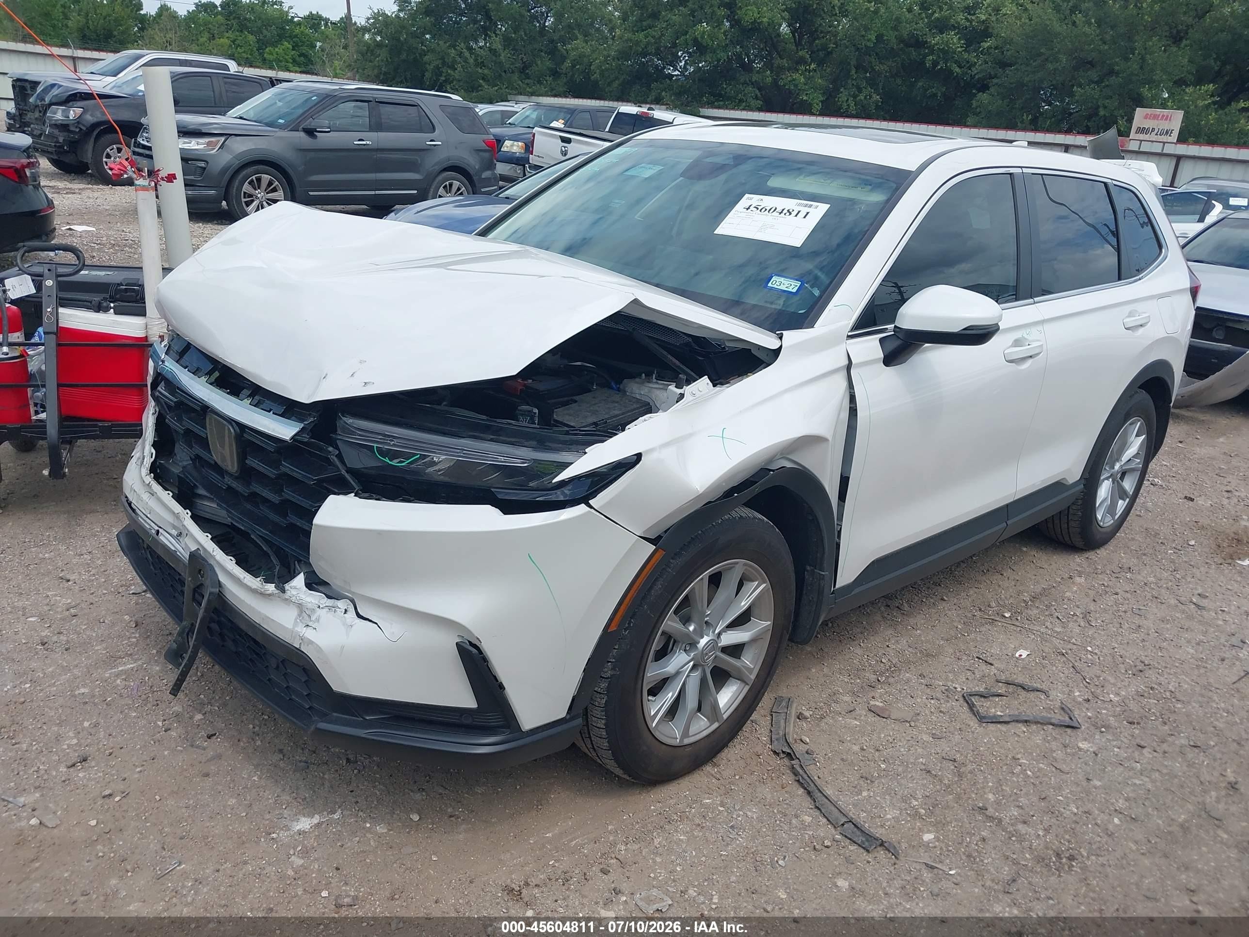 2025 Honda Cr-v Ex-l 2wd White vin: 5J6RS3H71SL008124