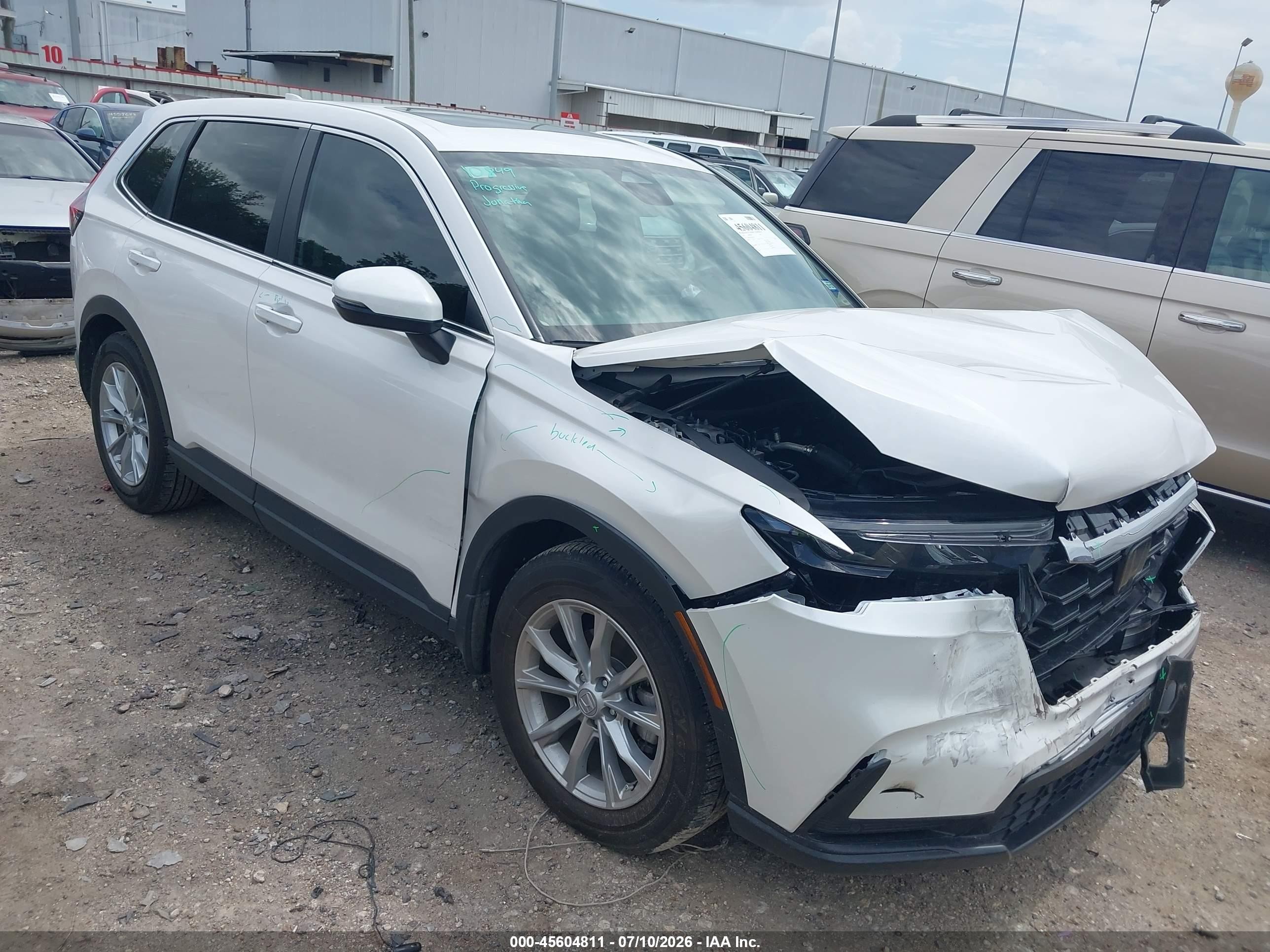 2025 Honda Cr-v Ex-l 2wd White vin: 5J6RS3H71SL008124