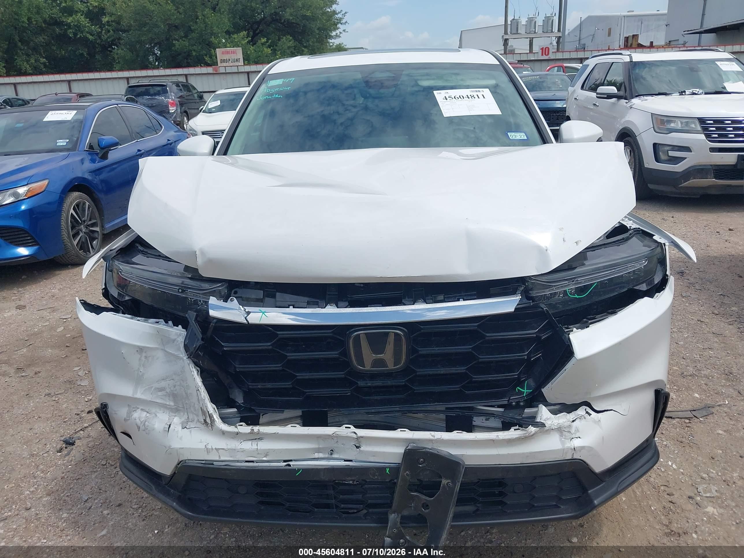 2025 Honda Cr-v Ex-l 2wd White vin: 5J6RS3H71SL008124