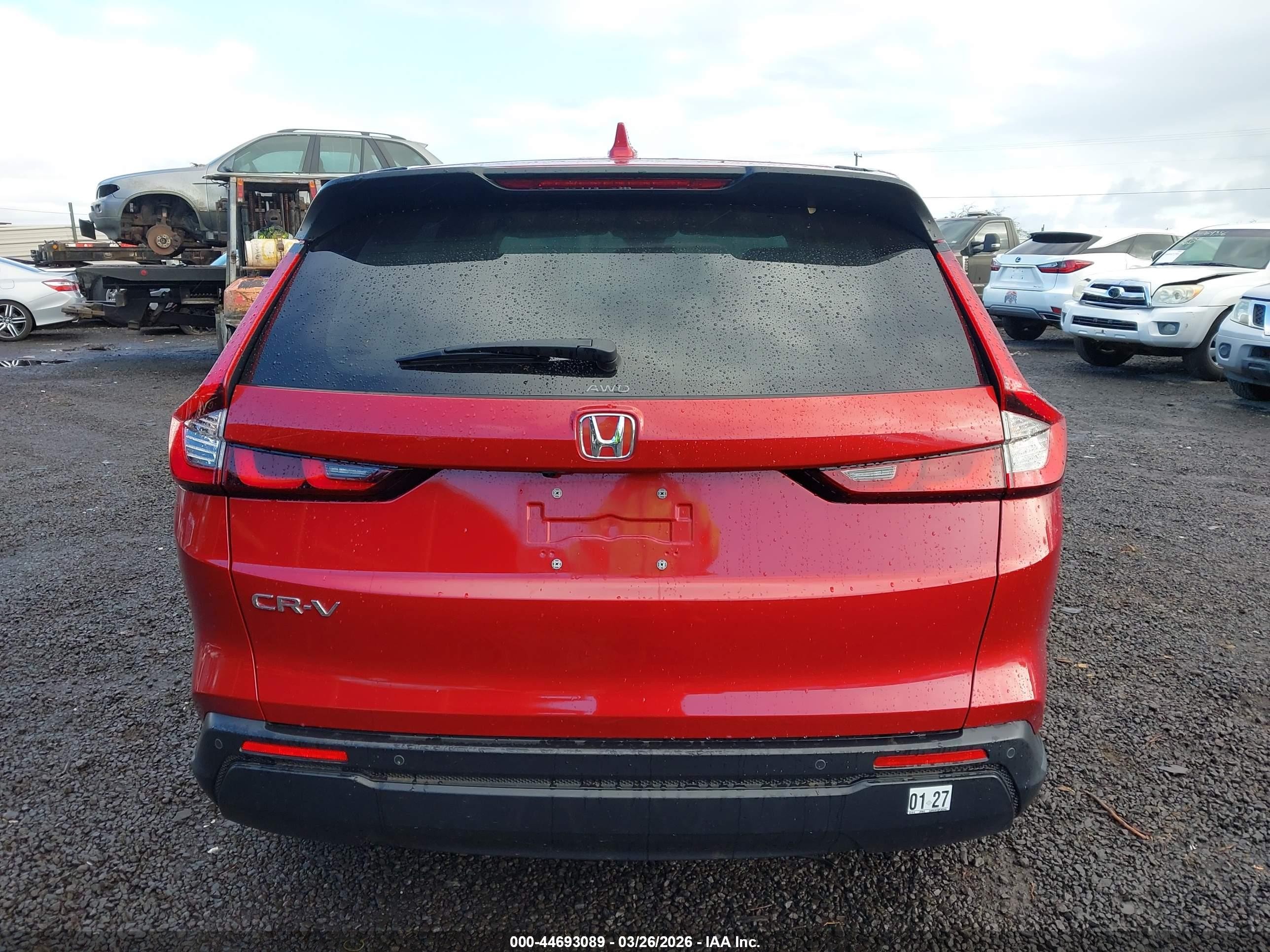 2023 Honda Cr-v Ex-l Awd Red vin: 5J6RS4H76PL002445