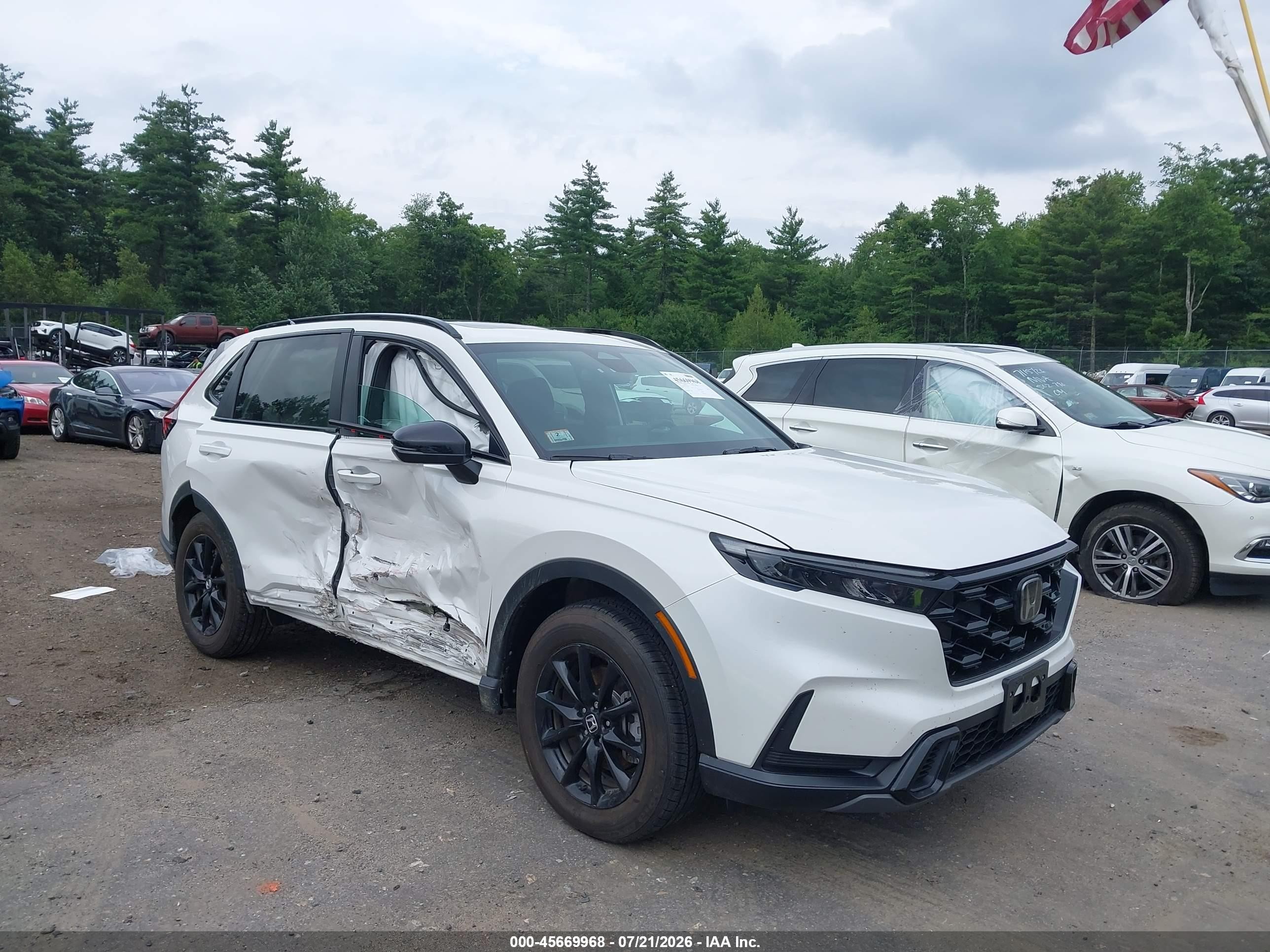 2026 Honda Cr-v Hybrid Awd Sport White vin: 5J6RS6H56TL007441