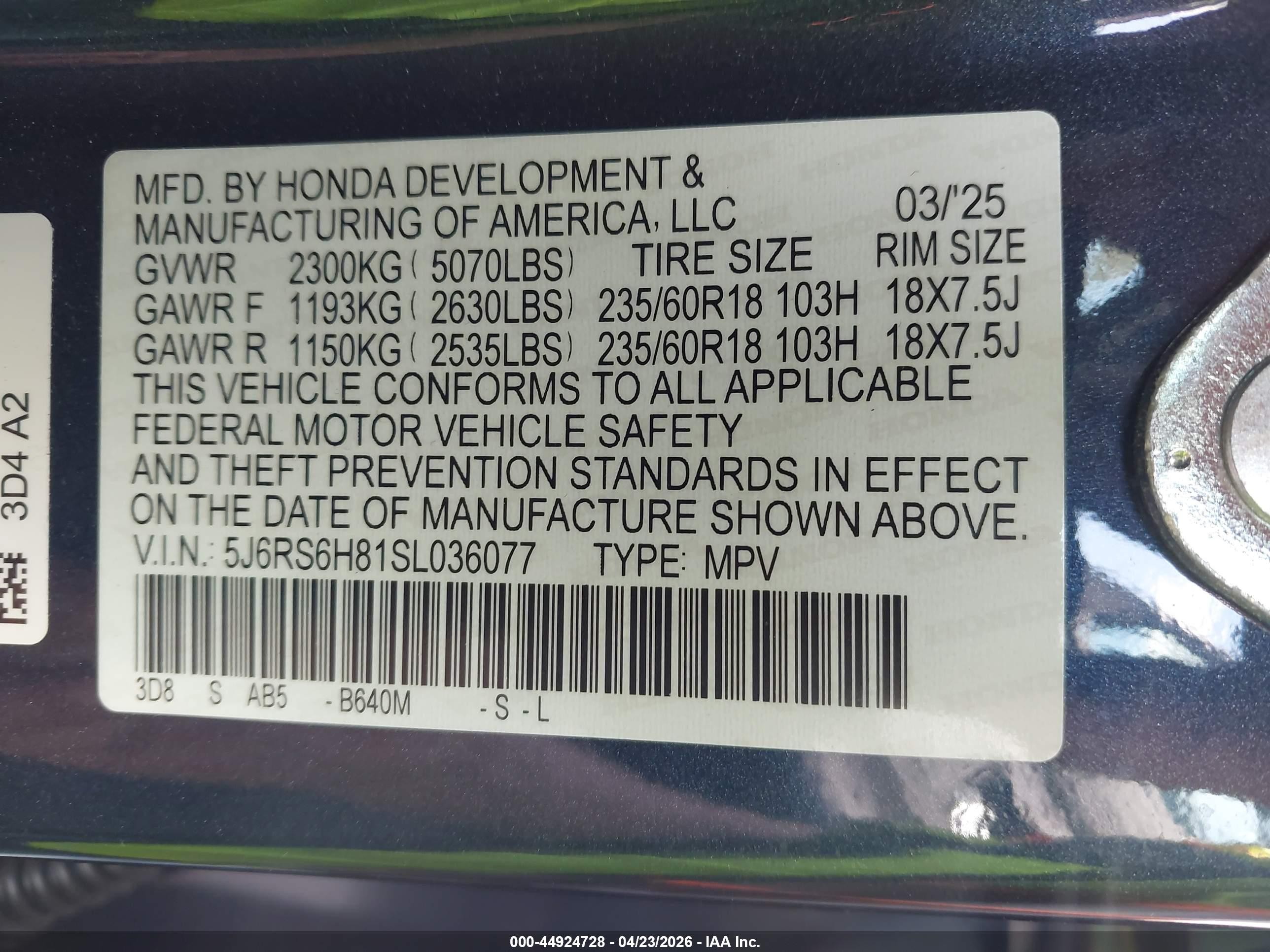 2025 Honda Cr-v Hybrid Sport-l Черный vin: 5J6RS6H81SL036077