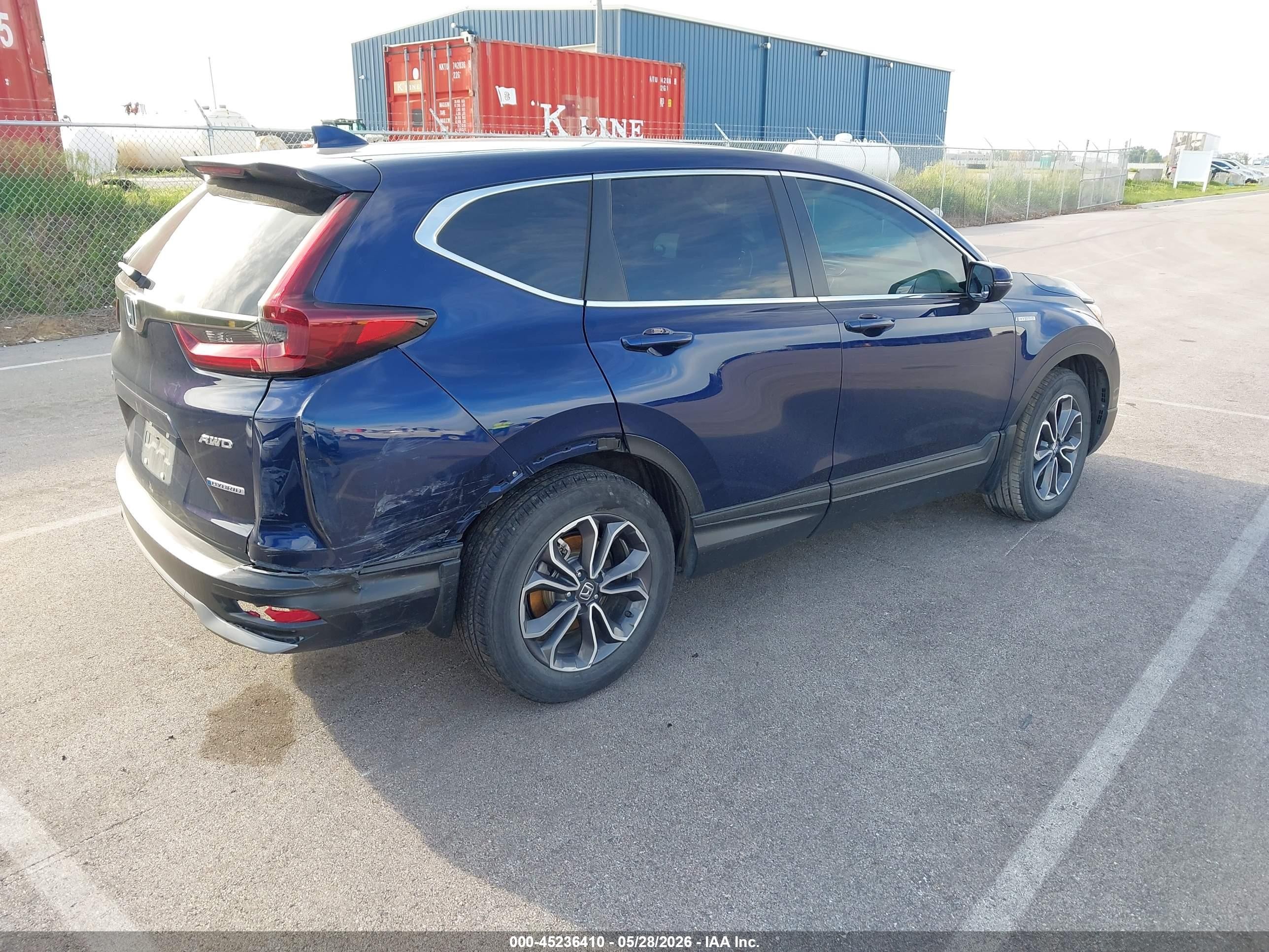 2022 Honda Cr-v Hybrid Ex Синий vin: 5J6RT6H56NL052962
